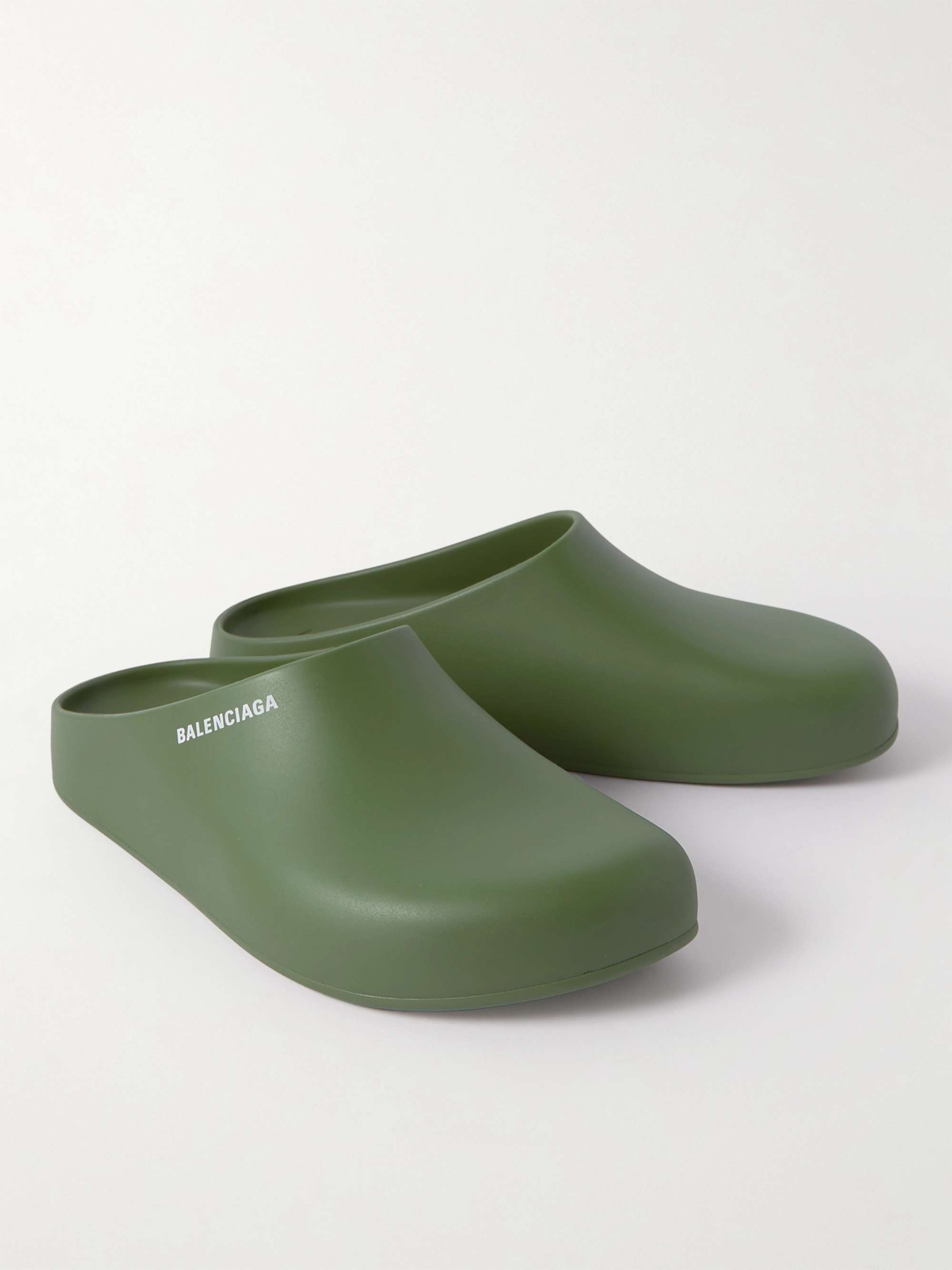 BALENCIAGA Pool Logo-Print Rubber Sandals