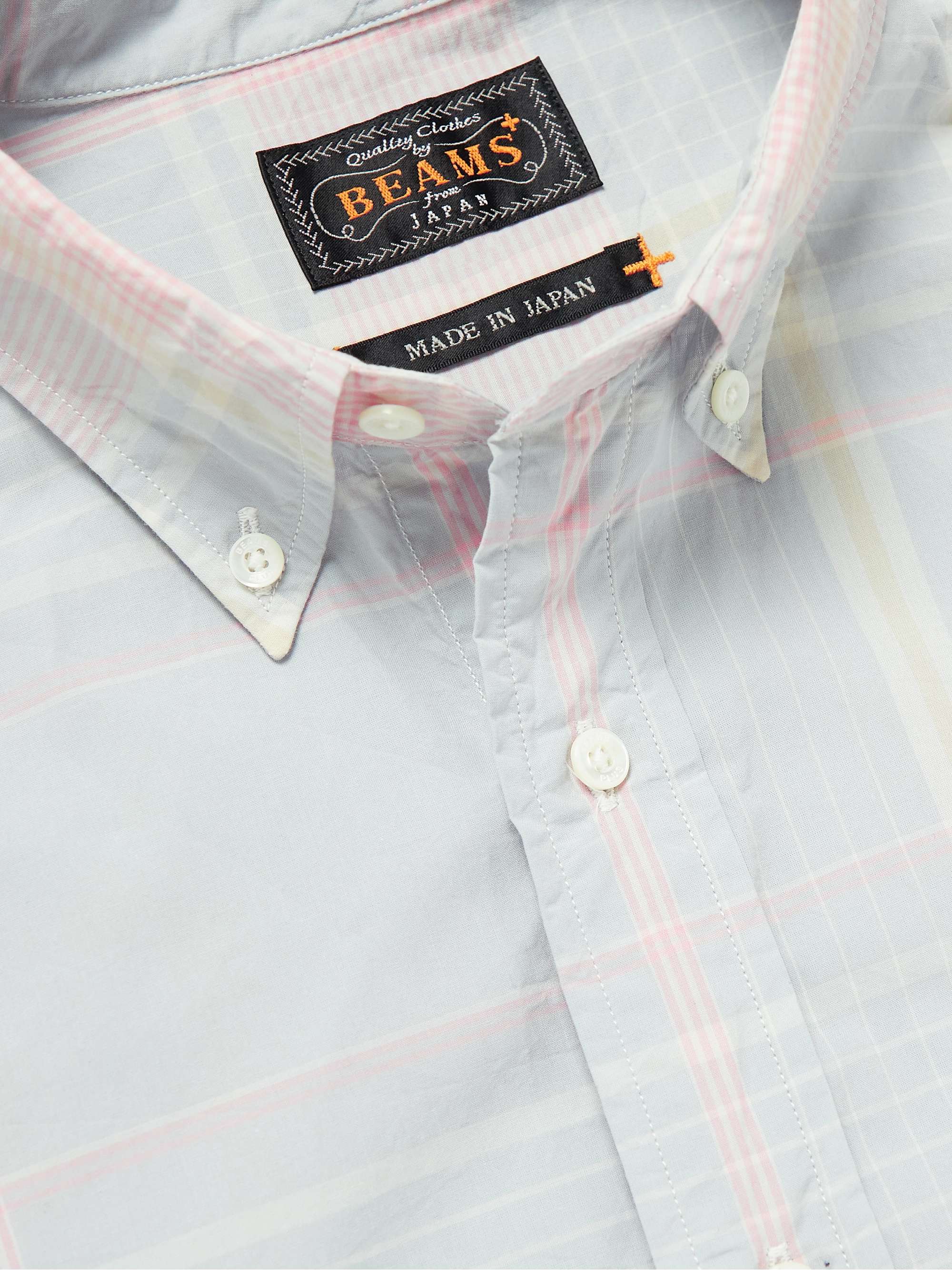 BEAMS PLUS Checked Cotton-Poplin Shirt