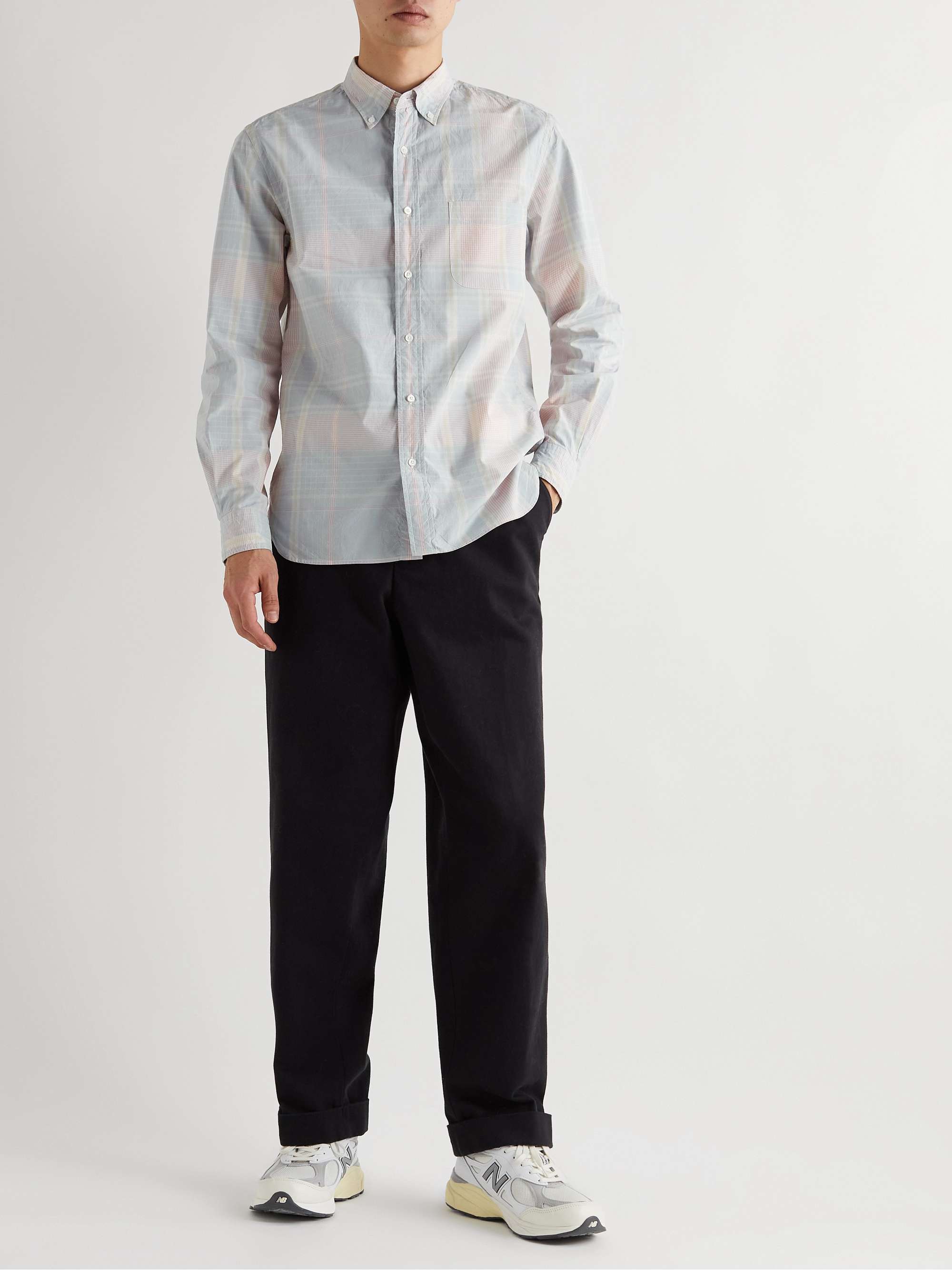 BEAMS PLUS Checked Cotton-Poplin Shirt
