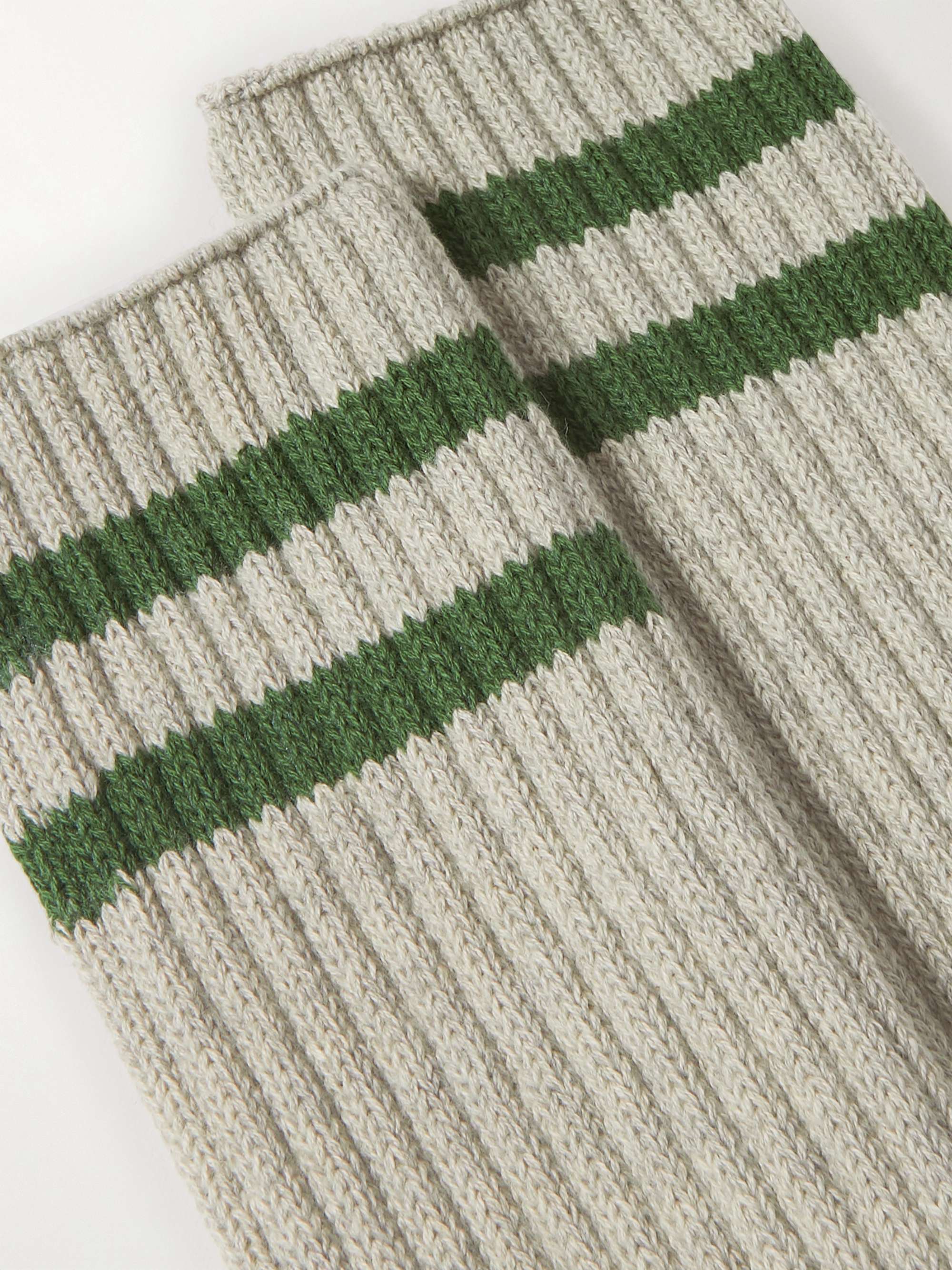 BEAMS PLUS Schoolboy Ribbed Cotton-Blend Socks