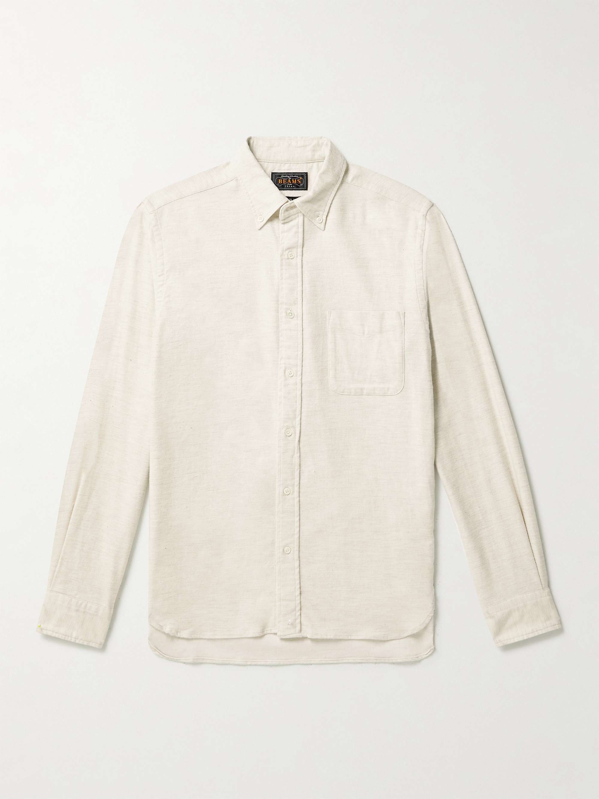 BEAMS PLUS Button-Down Collar Cotton-Flannel Shirt