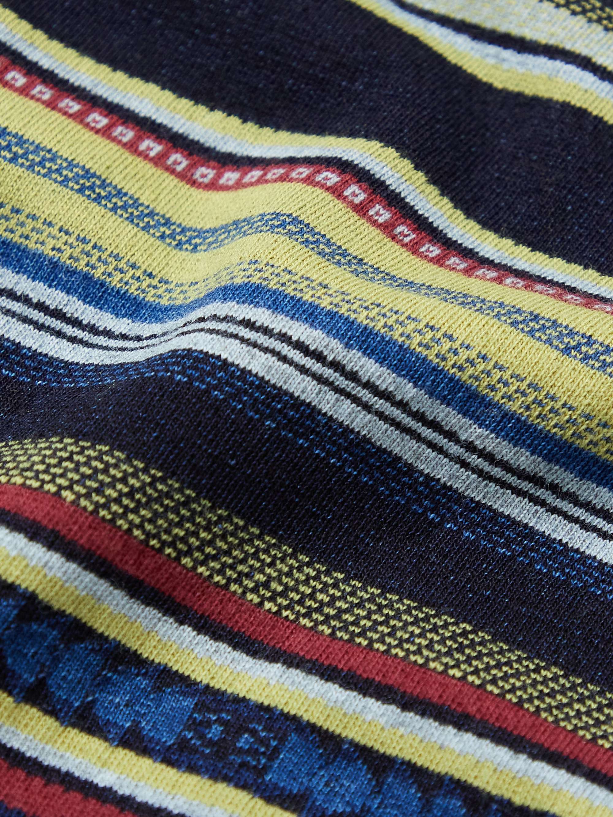 BEAMS PLUS Striped Cotton-Jacquard T-Shirt