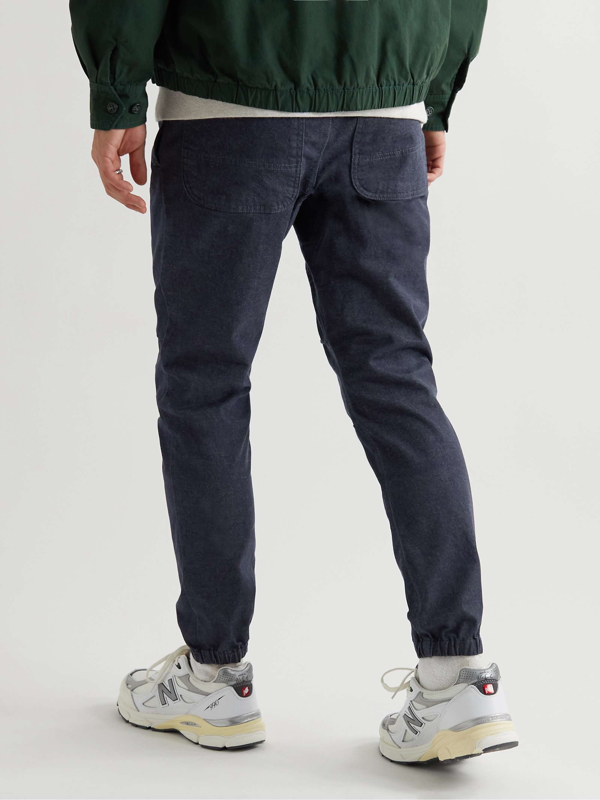 BEAMS PLUS Gym Tapered Stretch-Cotton Twill Drawstring Trousers