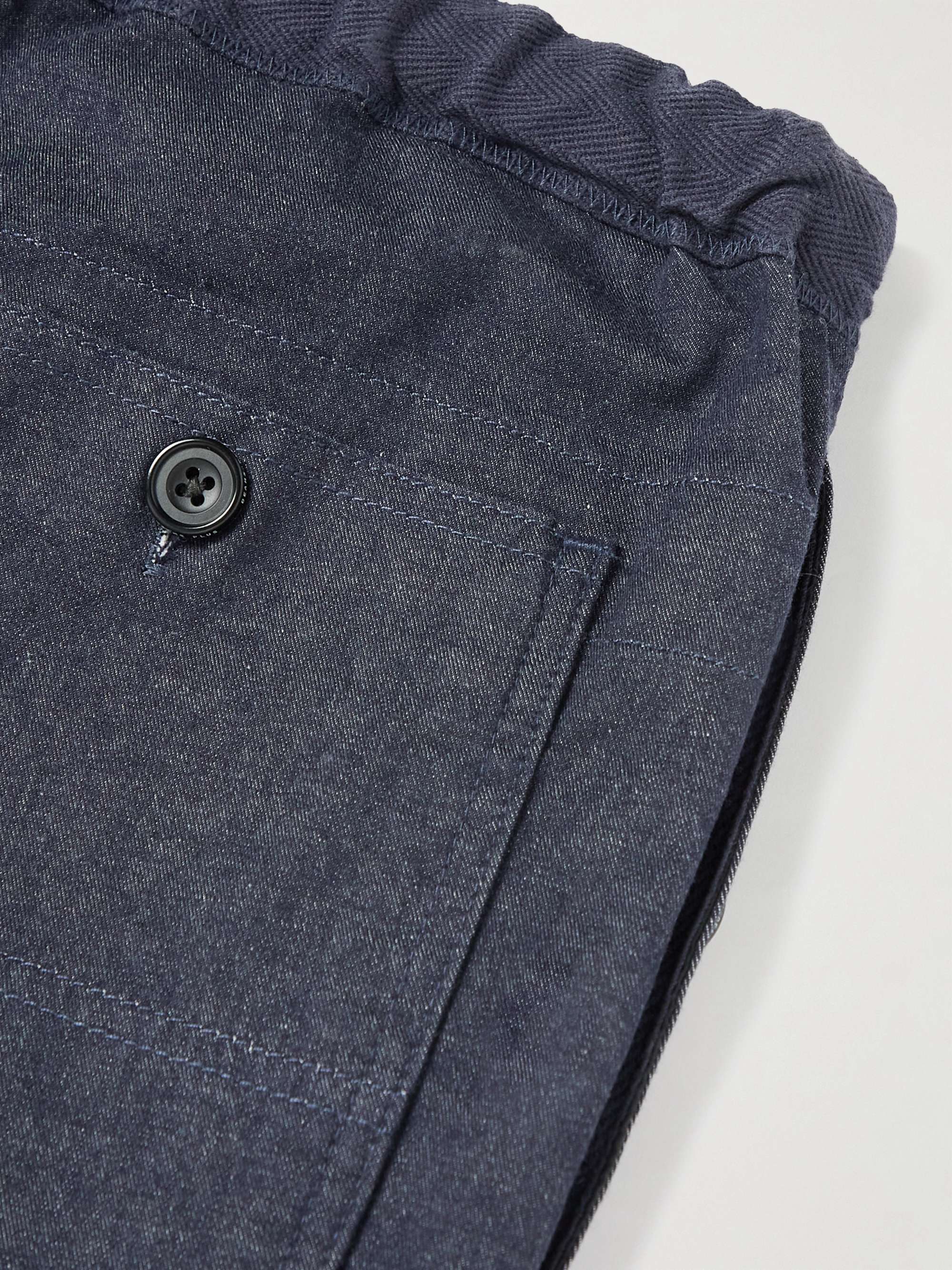 BEAMS PLUS Gym Tapered Stretch-Cotton Twill Drawstring Trousers