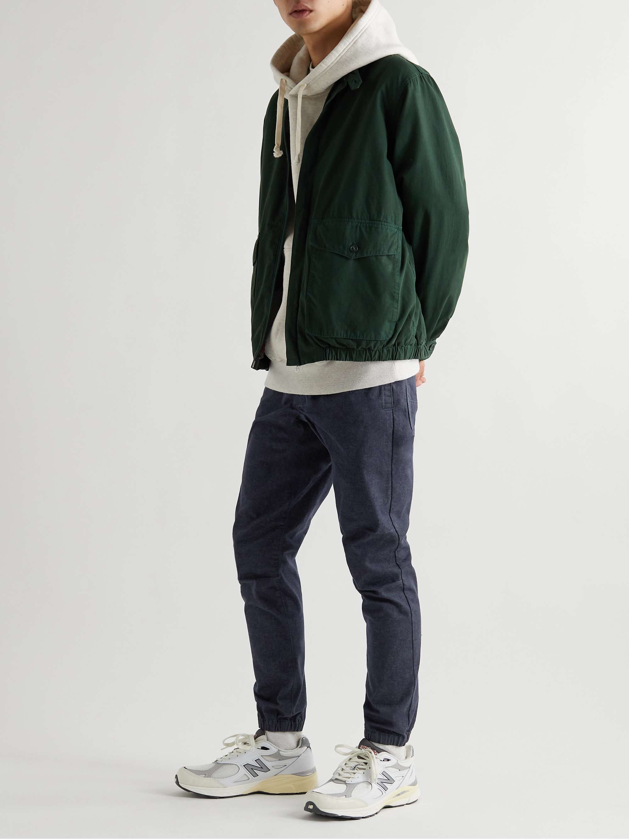 BEAMS PLUS Gym Tapered Stretch-Cotton Twill Drawstring Trousers