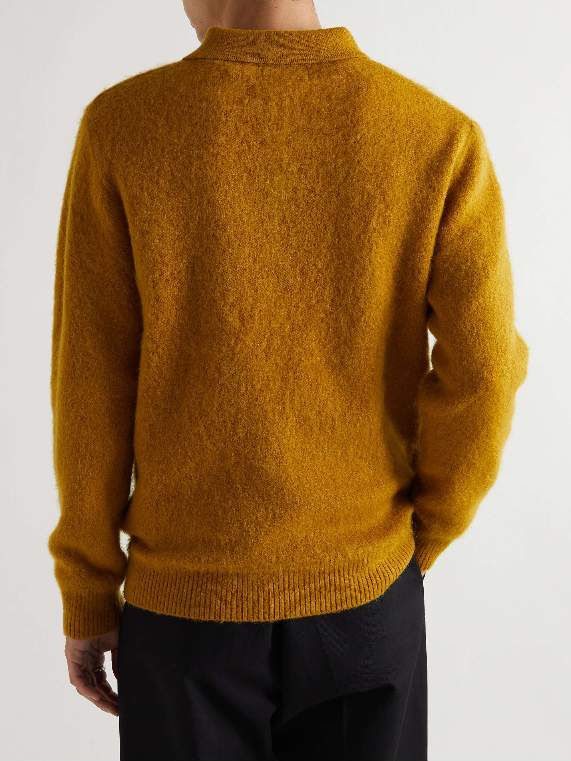 BEAMS PLUS Jacquard-Knit Polo Shirt
