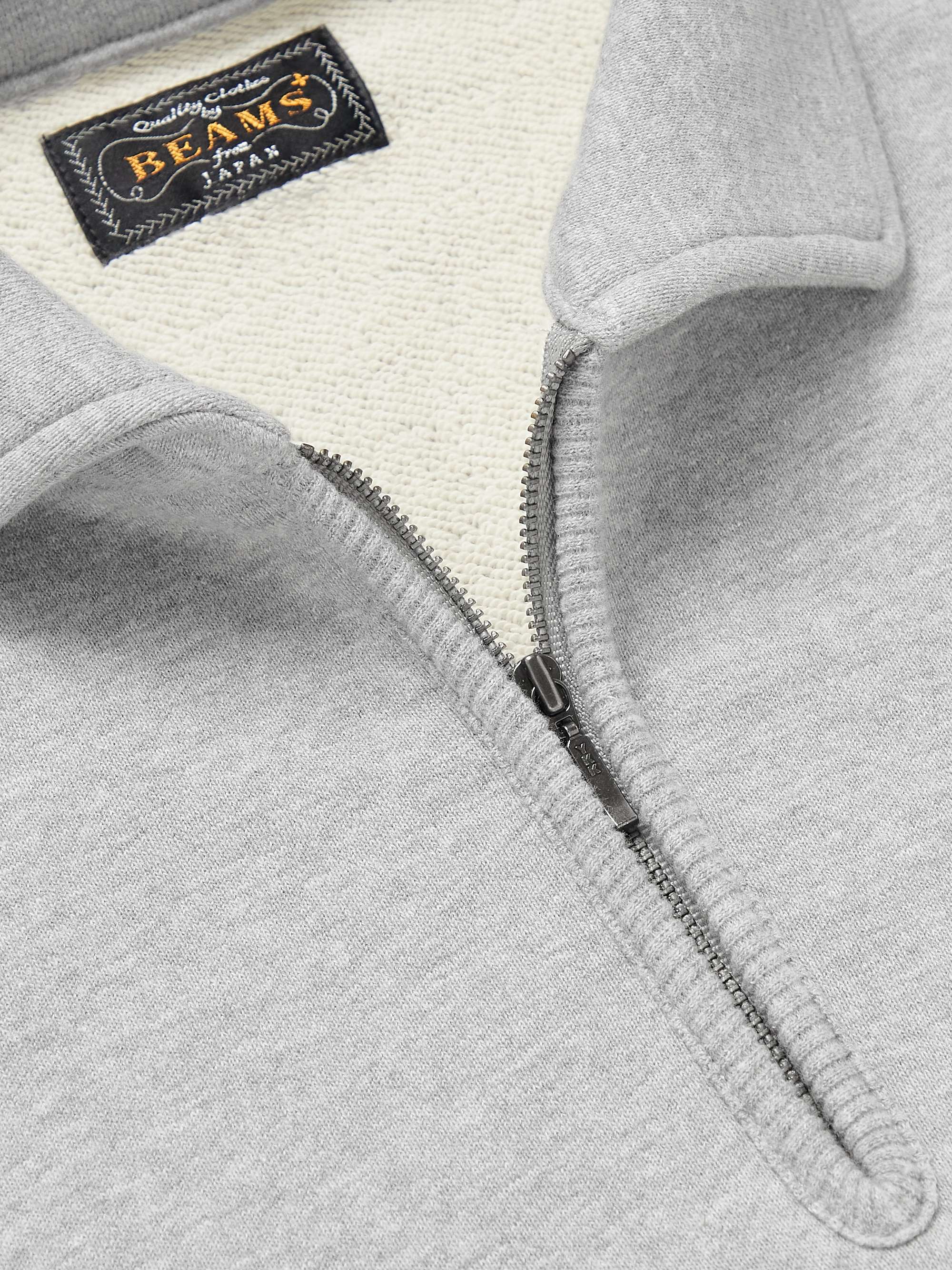 BEAMS PLUS Slim-Fit Cotton-Jersey Half-Zip Sweatshirt