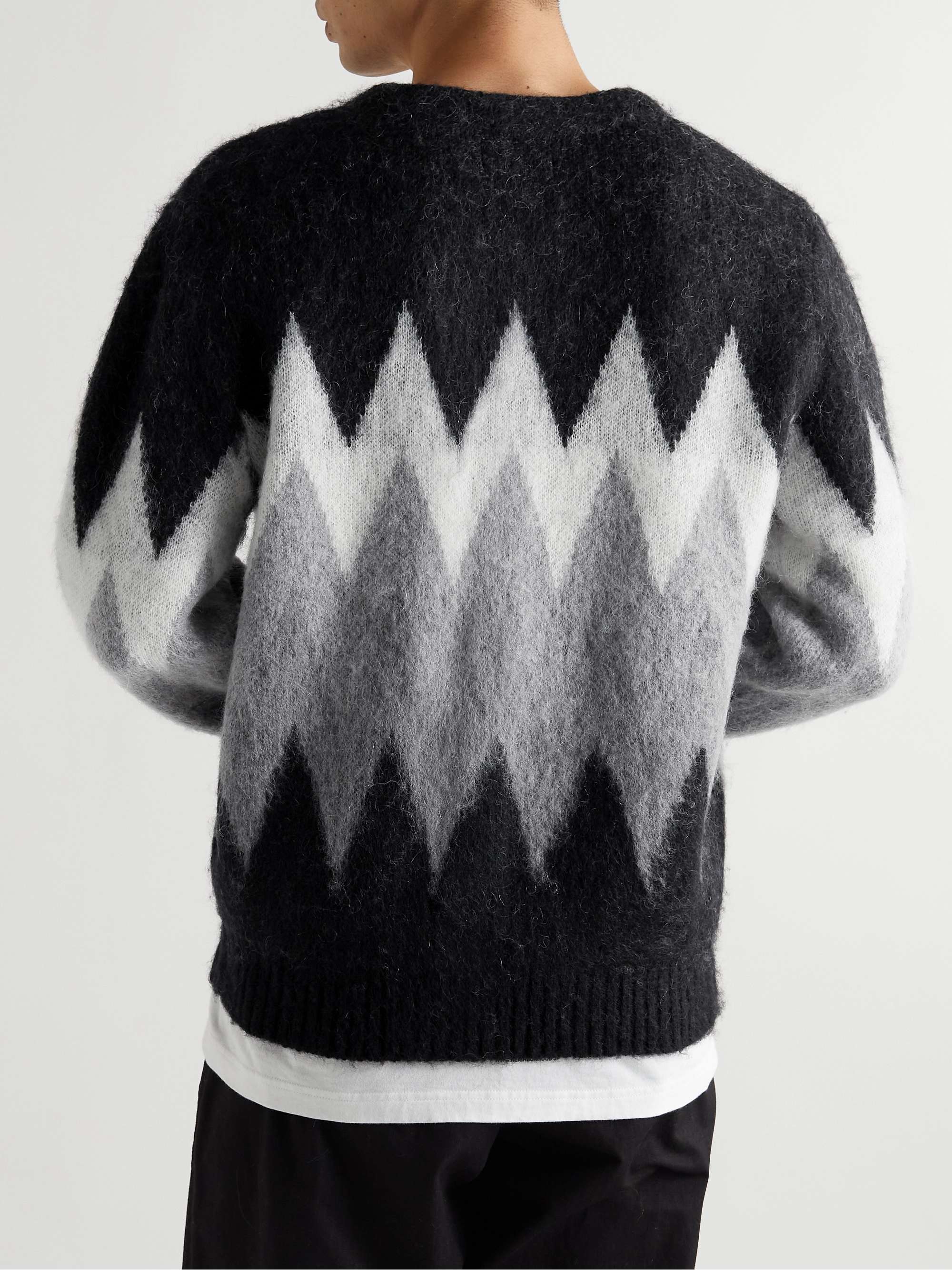 BEAMS PLUS Jacquard-Knit Cardigan