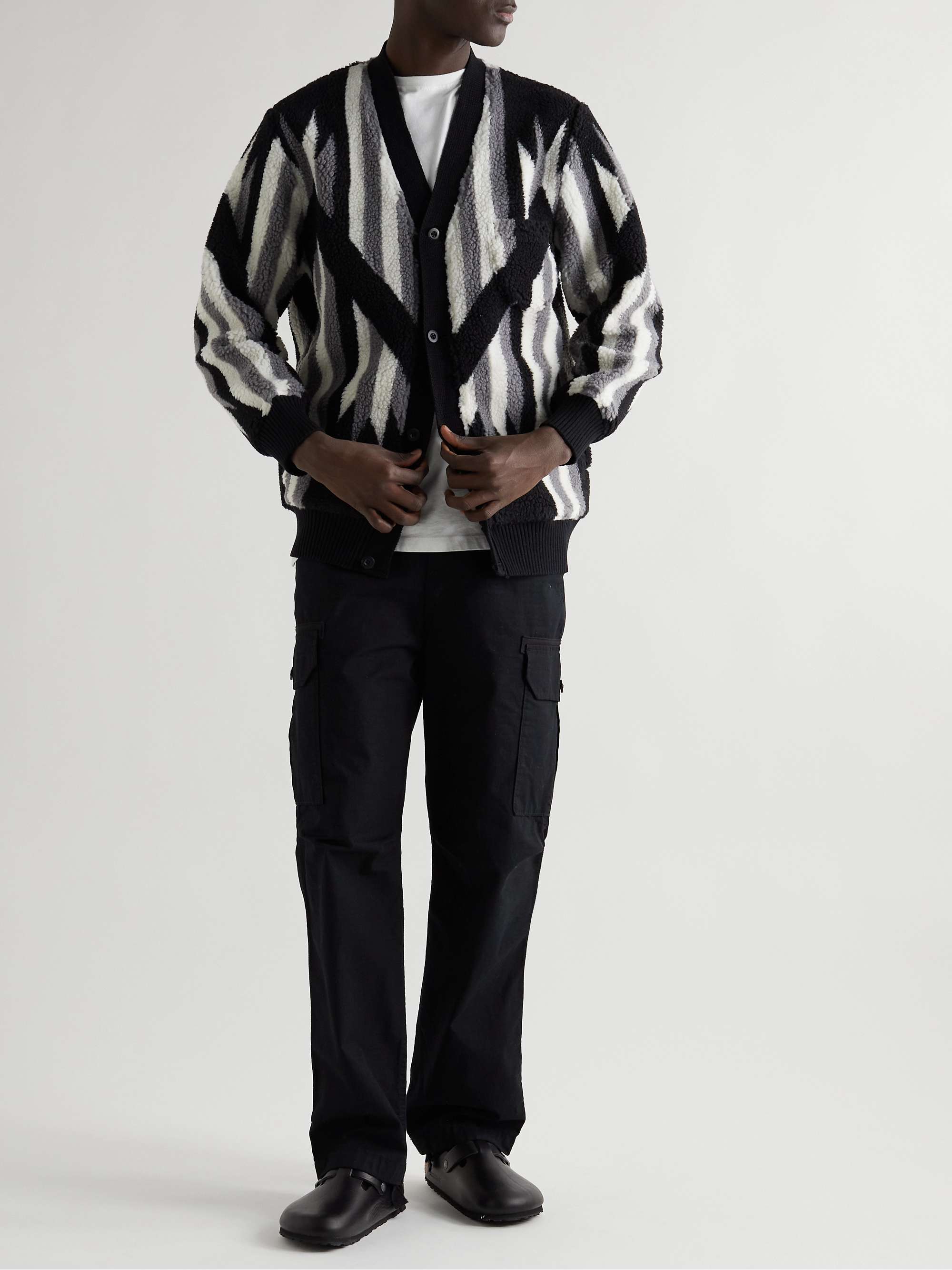 BEAMS PLUS Fleece-Jacquard Cardigan
