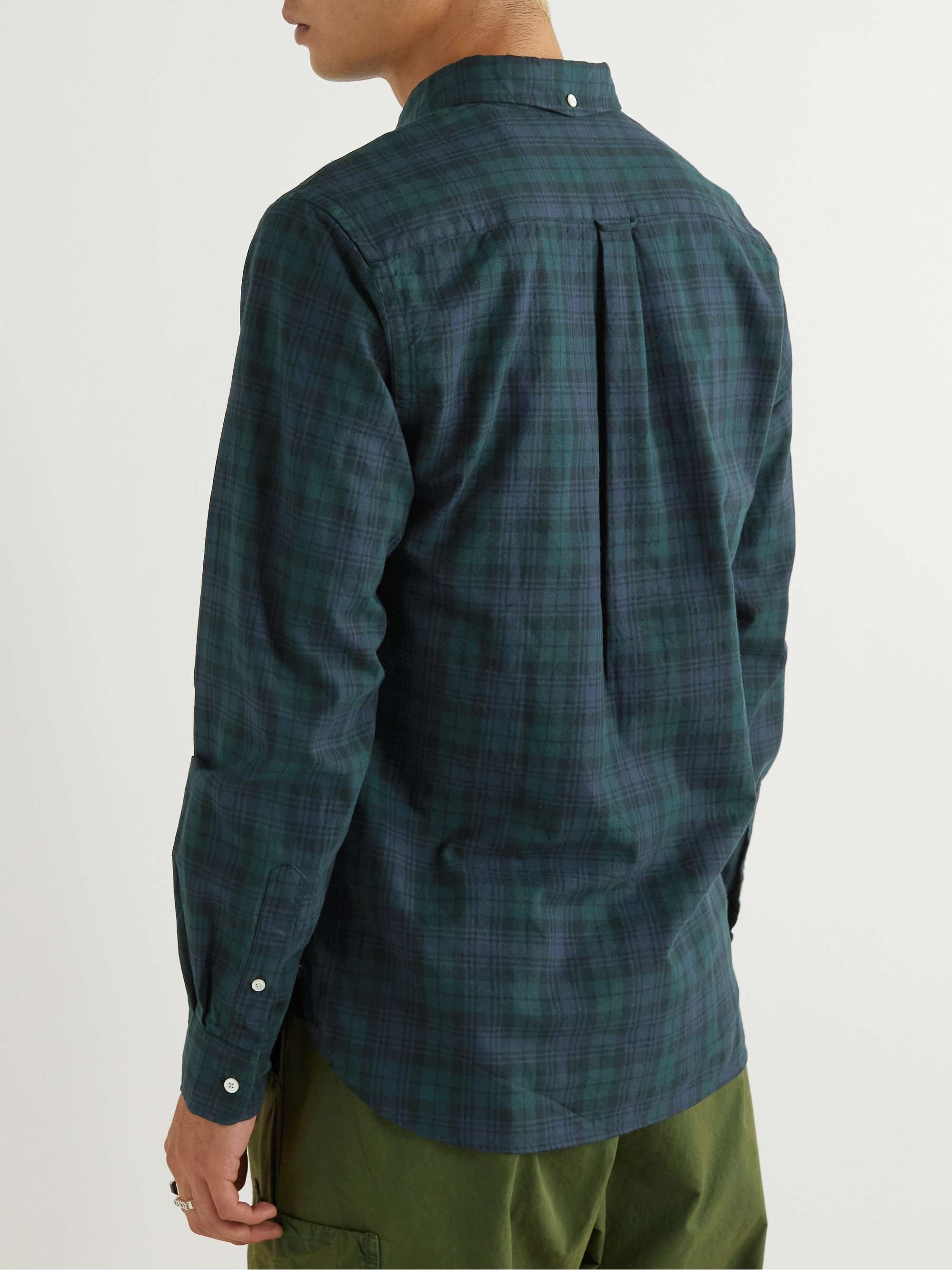 BEAMS PLUS Button-Down Collar Checked Cotton Shirt