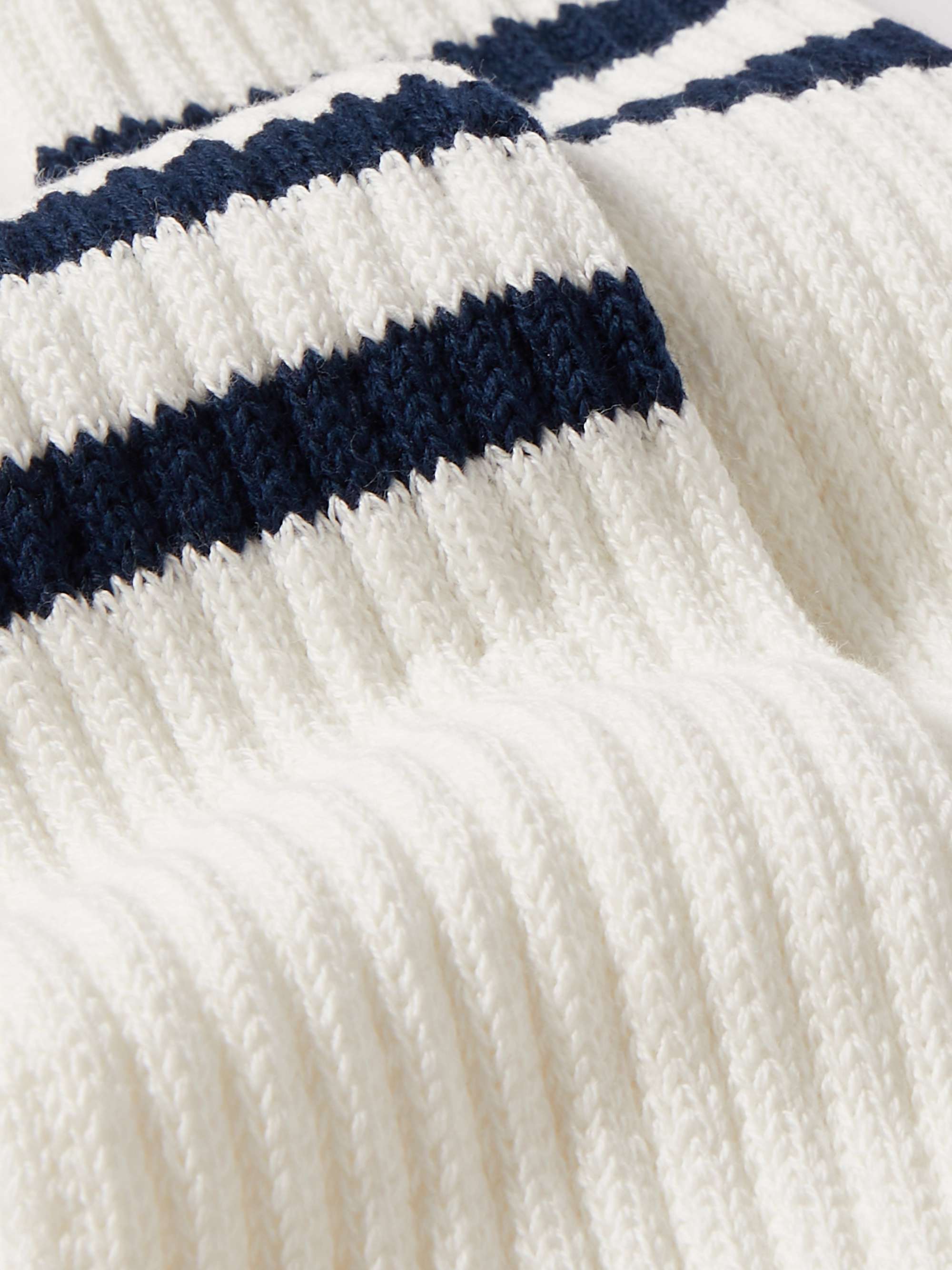BEAMS PLUS Schoolboy Ribbed Cotton-Blend Socks