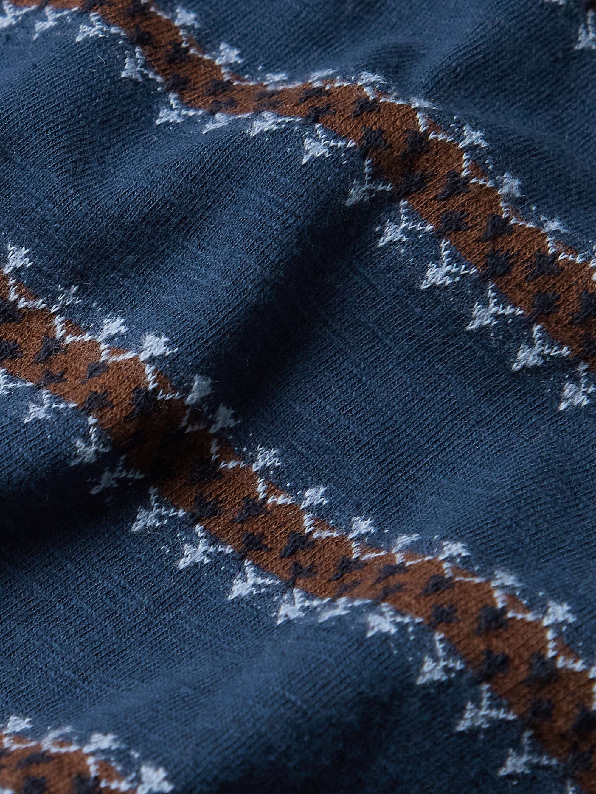 BEAMS PLUS Striped Cotton-Jacquard T-Shirt