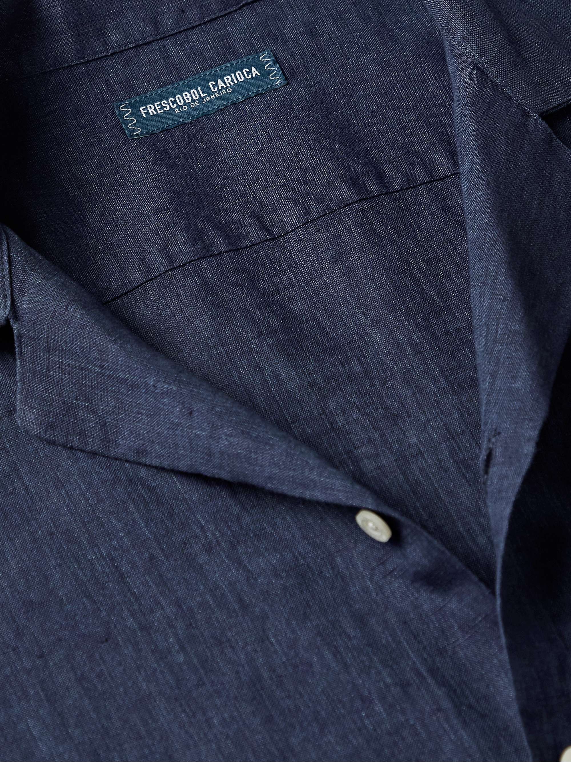 FRESCOBOL CARIOCA Angelo Camp-Collar Linen Shirt