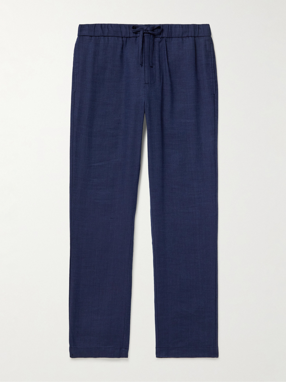 Frescobol Carioca Oscar Straight-Leg Linen and Cotton-Blend Drawstring Trousers - Men
