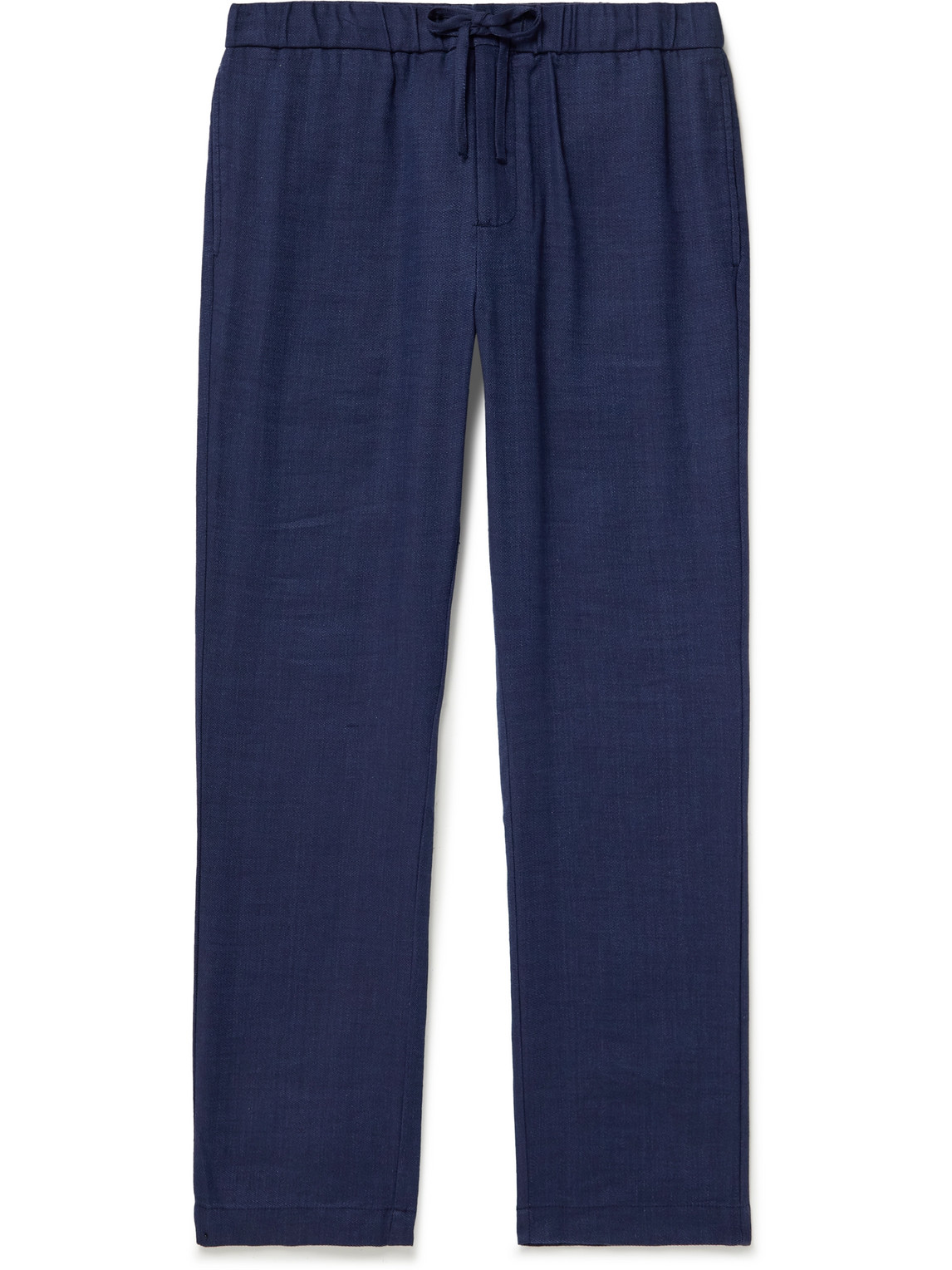 Oscar Straight-Leg Linen and Cotton-Blend Drawstring Trousers