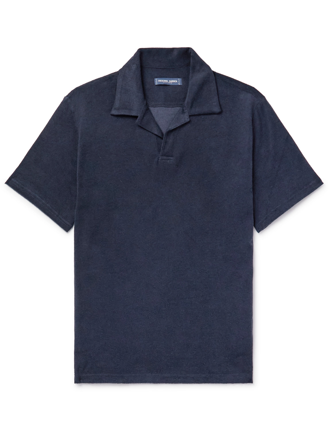 Shop Frescobol Carioca Faustino Terry Polo Shirt In Blue