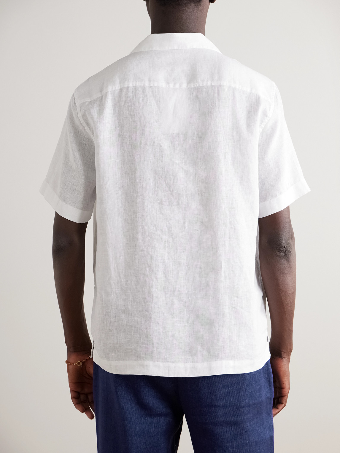 Angelo Camp-Collar Linen Shirt