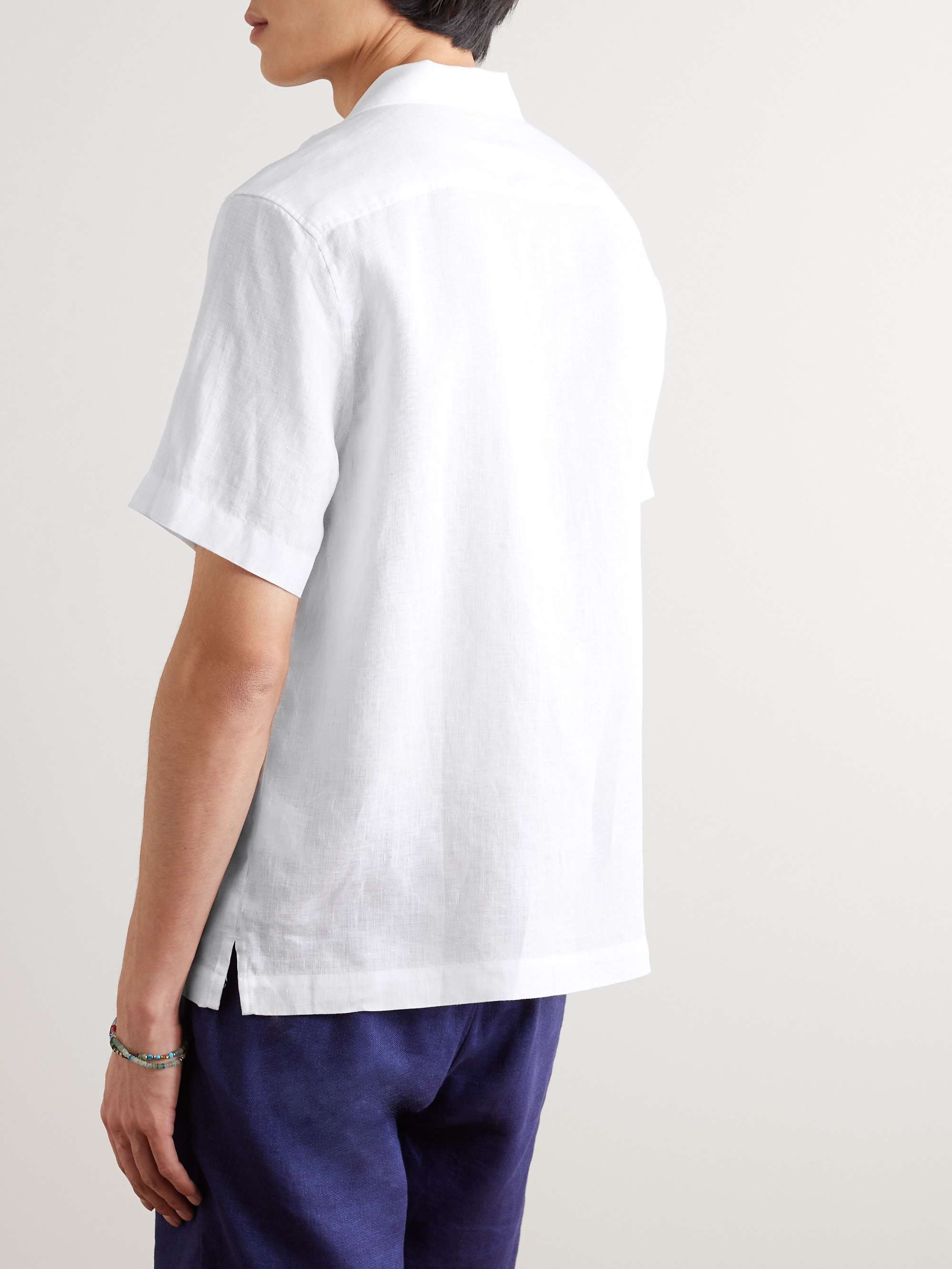 FRESCOBOL CARIOCA Angelo Camp-Collar Linen Shirt