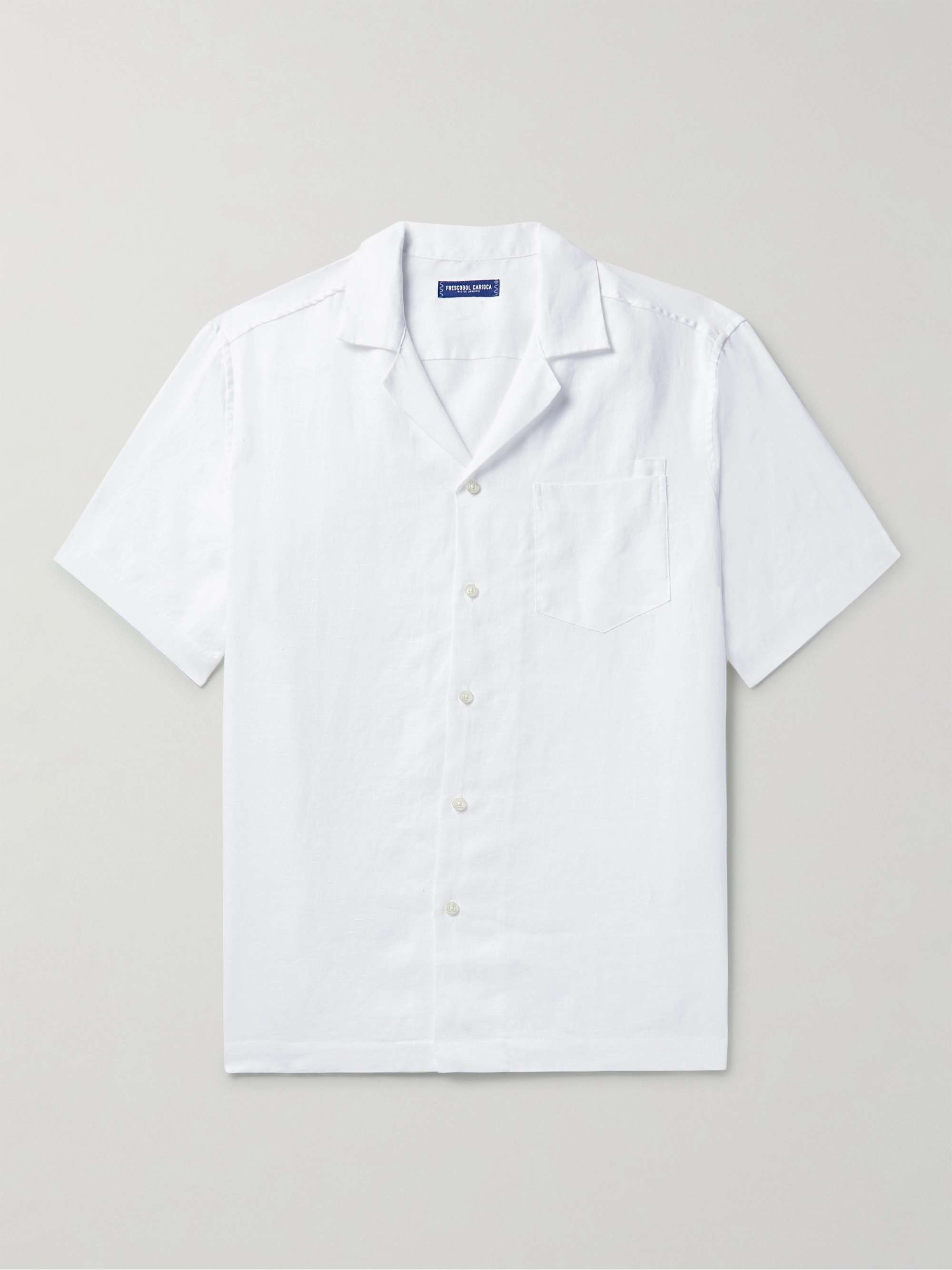 FRESCOBOL CARIOCA Angelo Camp-Collar Linen Shirt for Men | MR PORTER