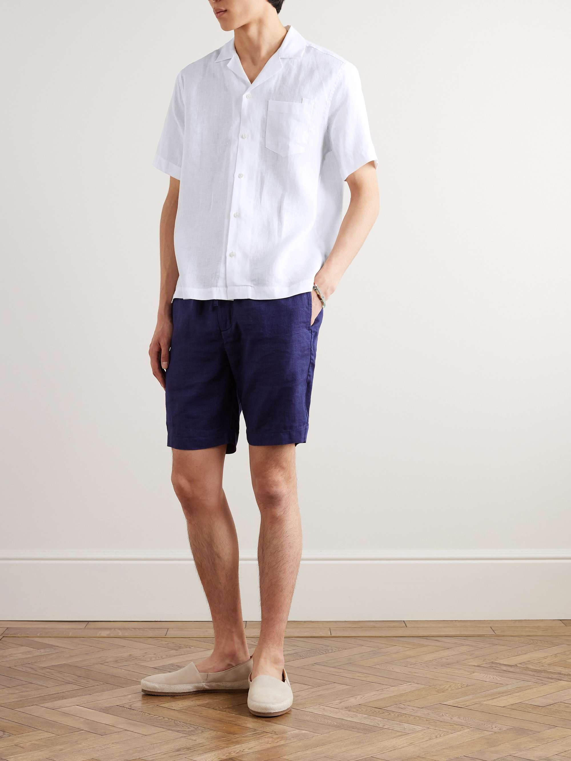 FRESCOBOL CARIOCA Angelo Camp-Collar Linen Shirt