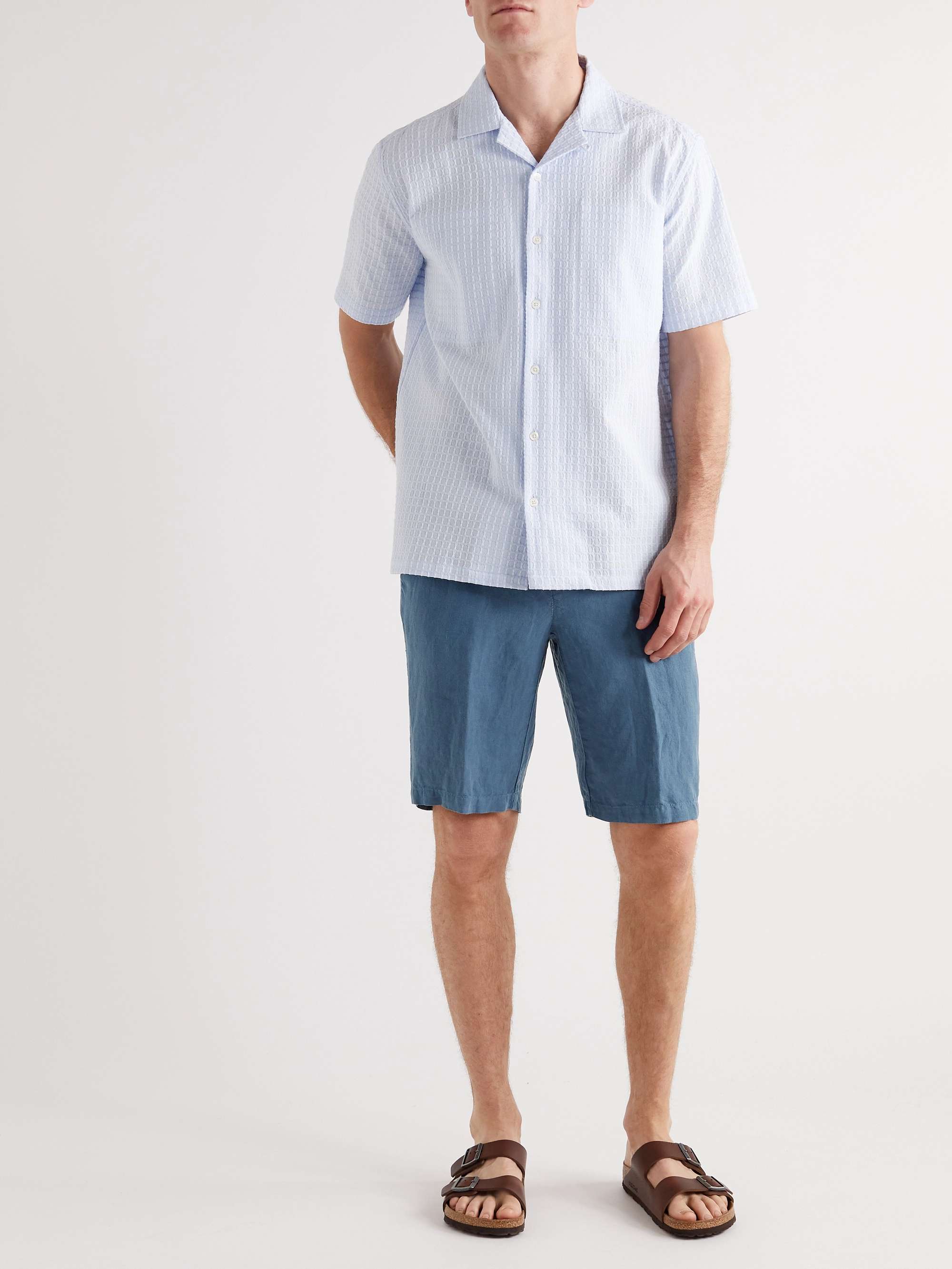 120% LINO Straight-Leg Linen Bermuda Shorts