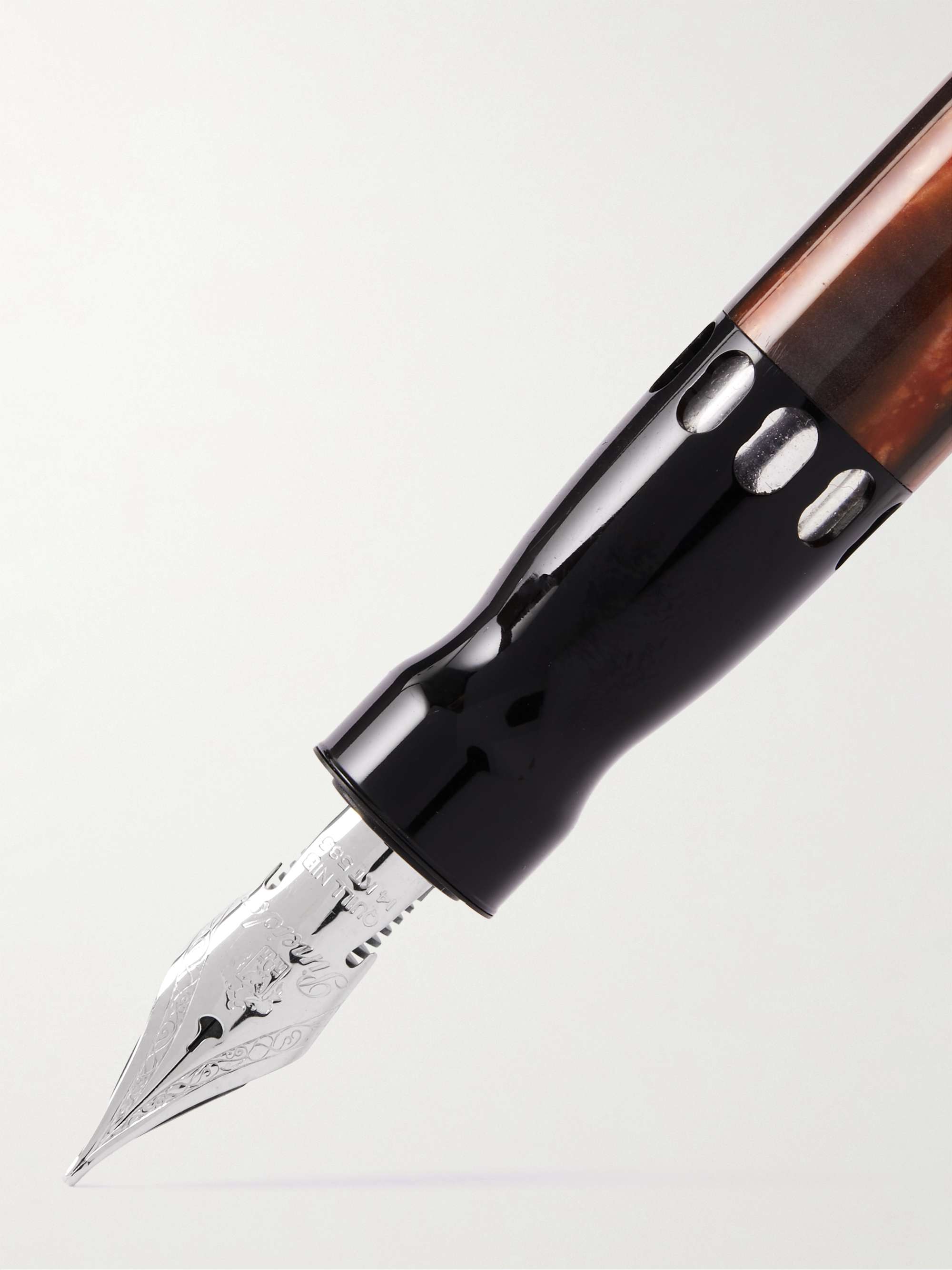 PINEIDER Arco Firefox Celluloid and Palladium Fountain Pen