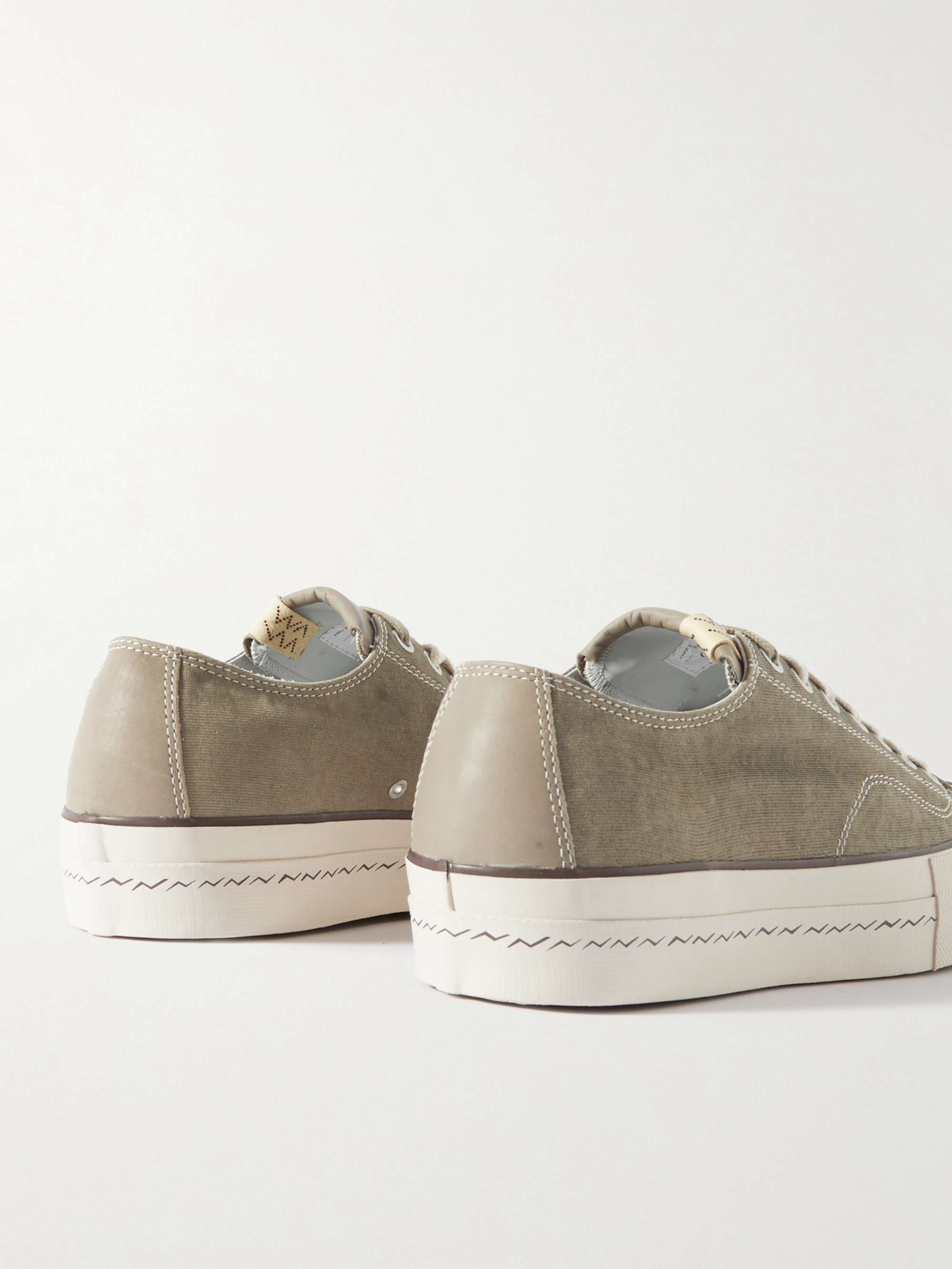 VISVIM Skagway Leather-Trimmed Canvas Sneakers