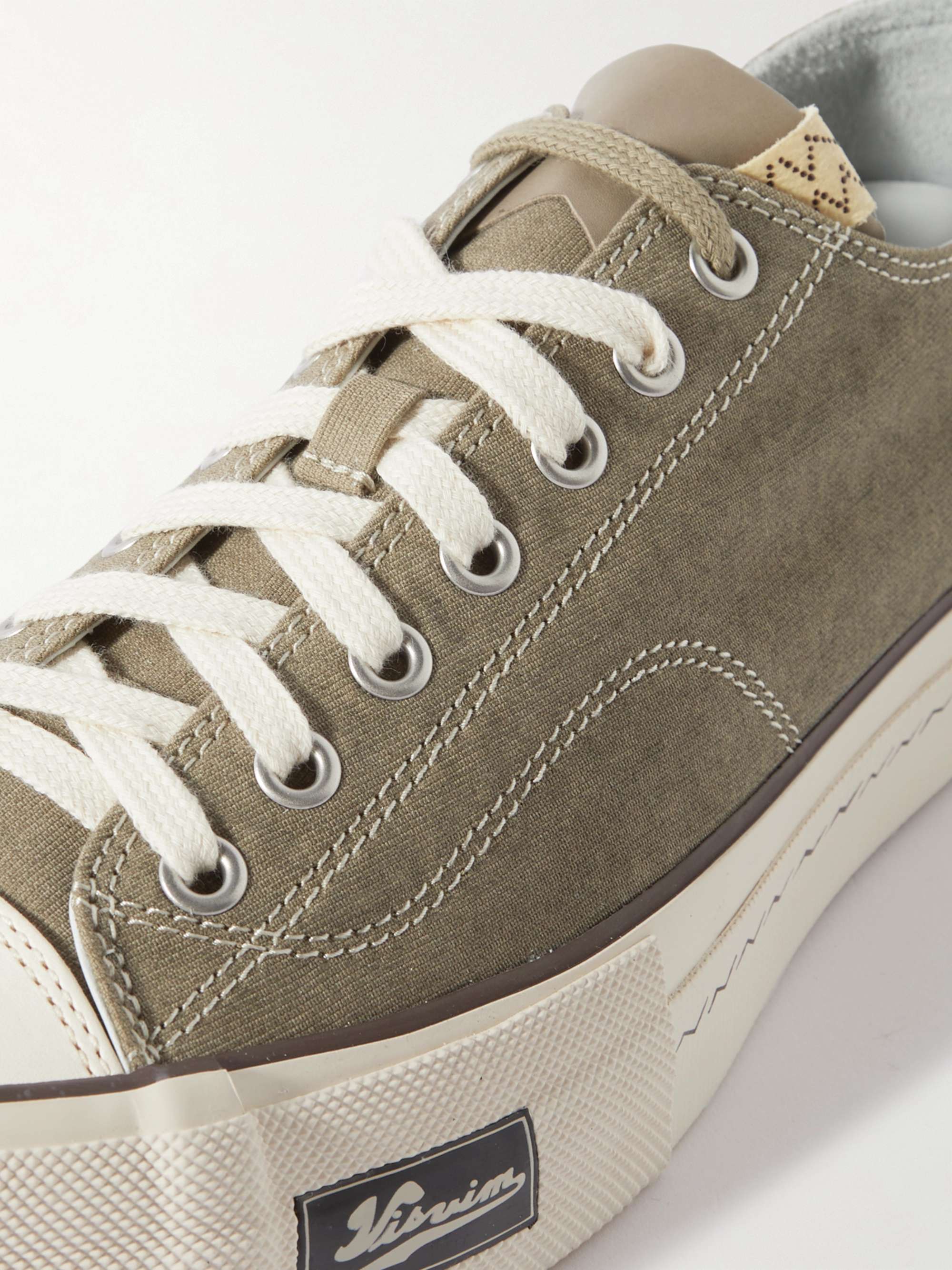 VISVIM Skagway Leather-Trimmed Canvas Sneakers