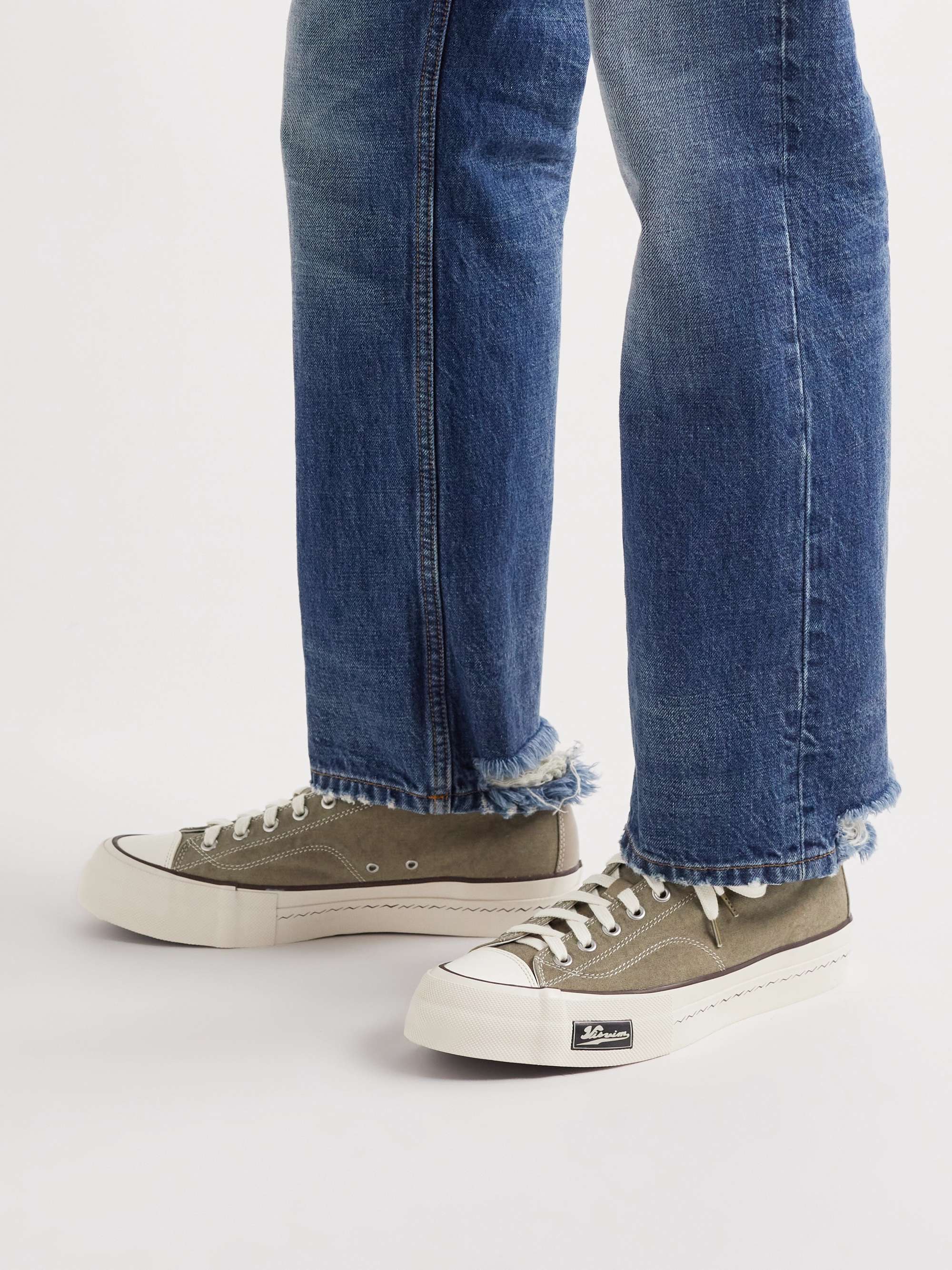 VISVIM Skagway Leather-Trimmed Canvas Sneakers