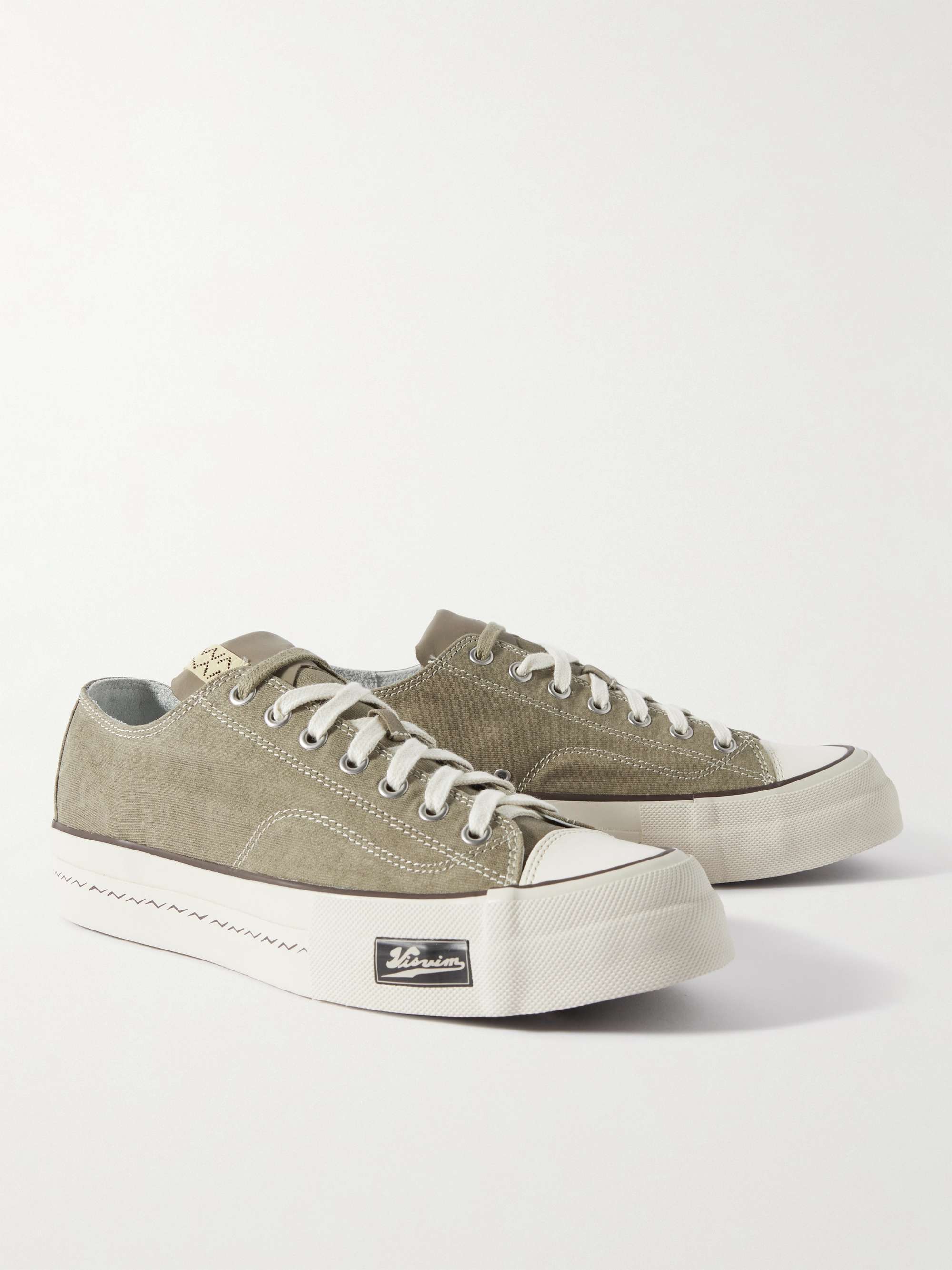 VISVIM Skagway Leather-Trimmed Canvas Sneakers