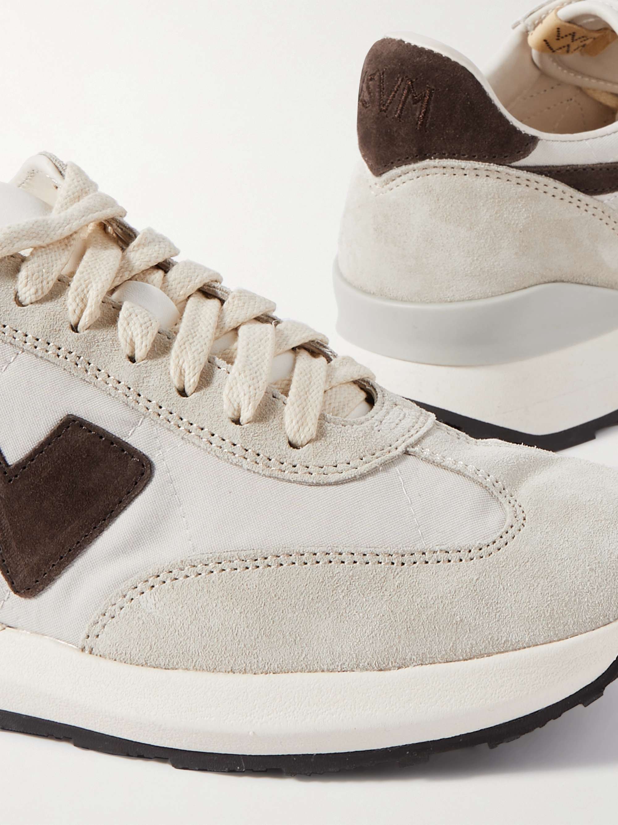 VISVIM FKT Runner Suede and Leather-Trimmed Nylon-Blend Sneakers