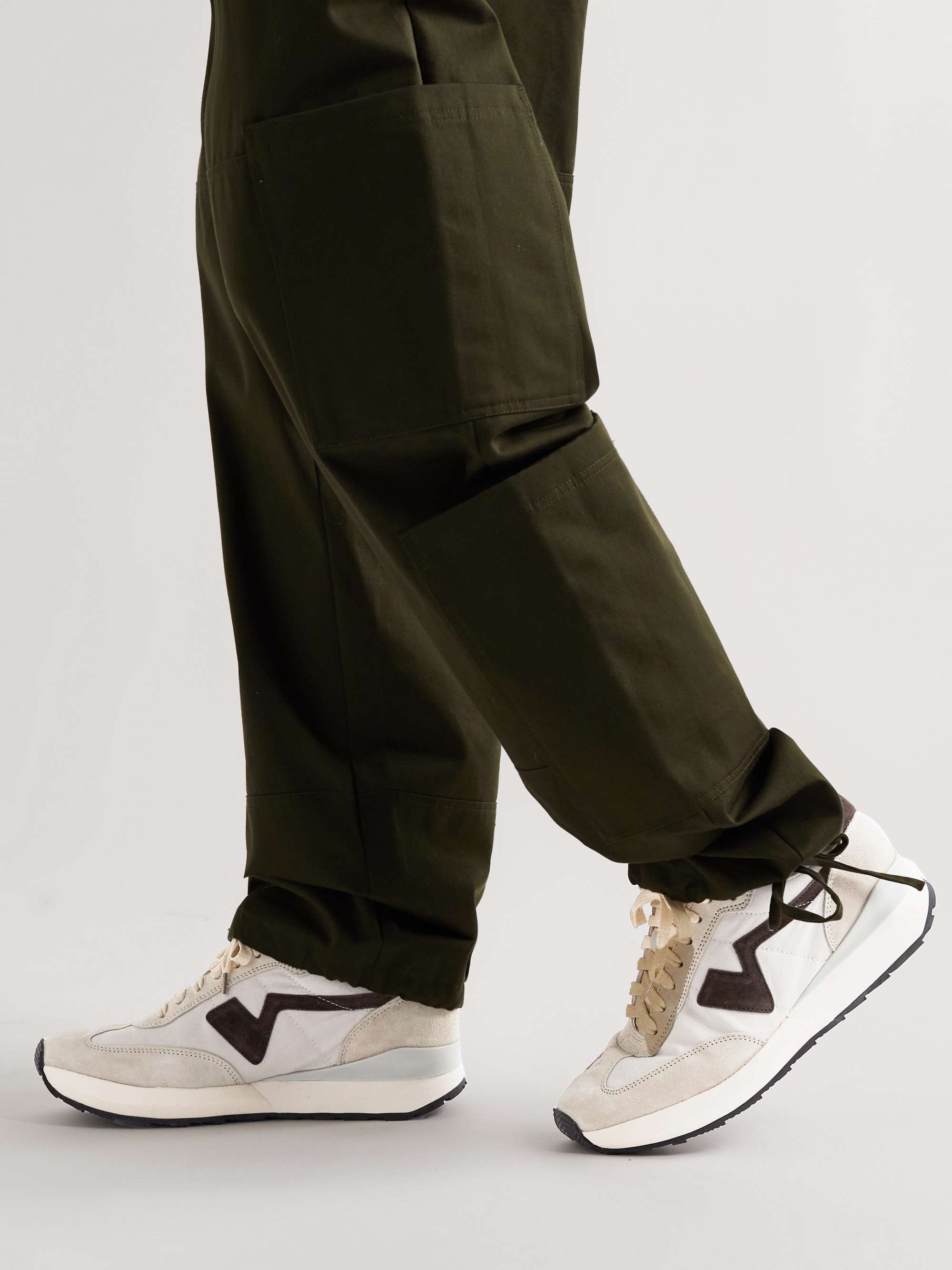 VISVIM FKT Runner Suede and Leather-Trimmed Nylon-Blend Sneakers