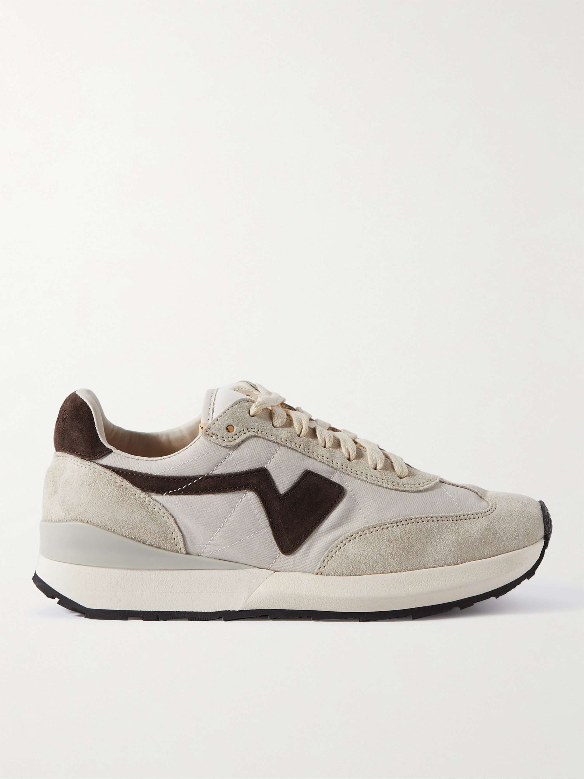 VISVIM FKT Runner Suede and Leather Trimmed Nylon Blend Sneakers