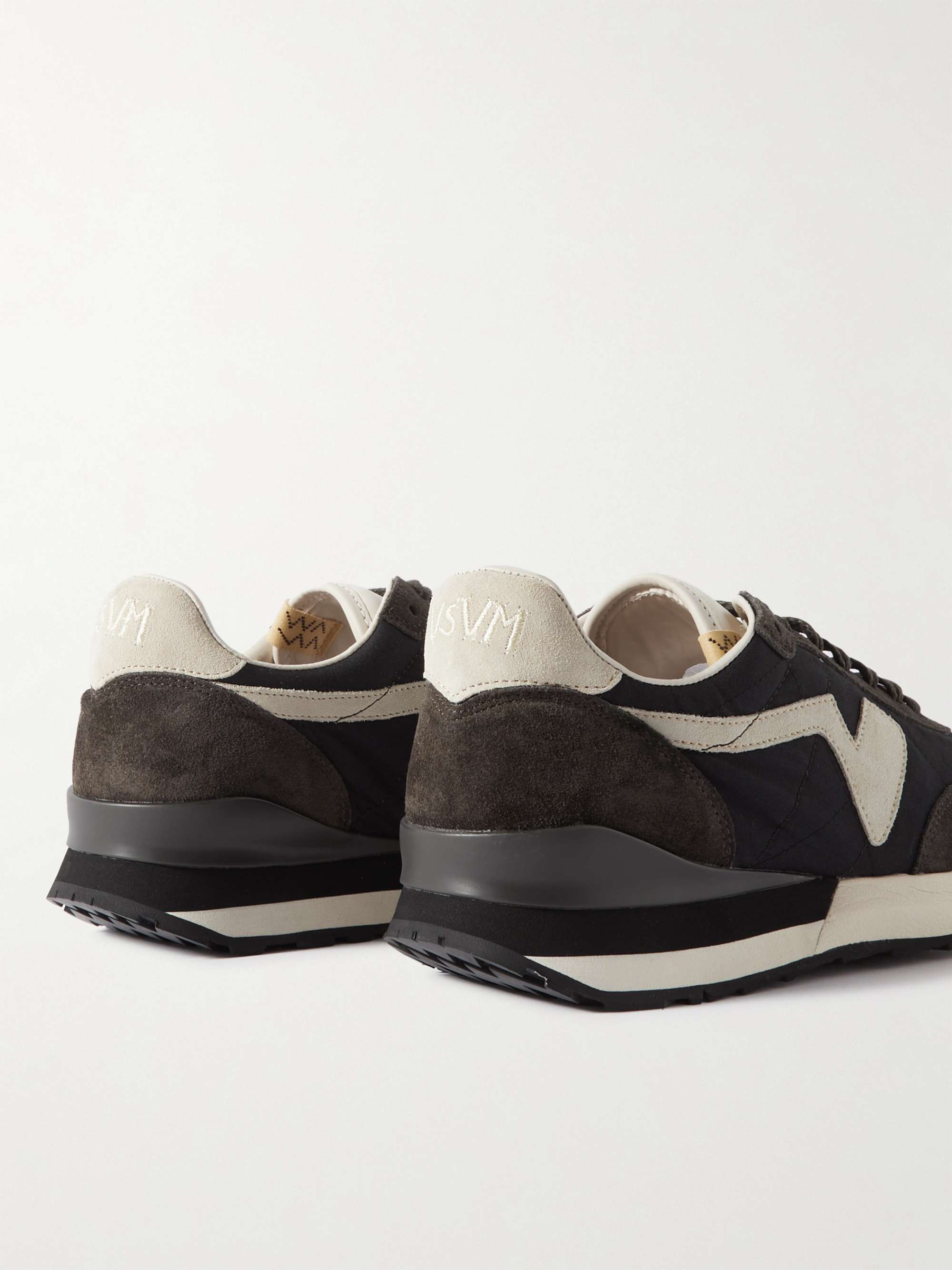 VISVIM FKT Runner Suede and Leather-Trimmed Nylon-Blend Sneakers