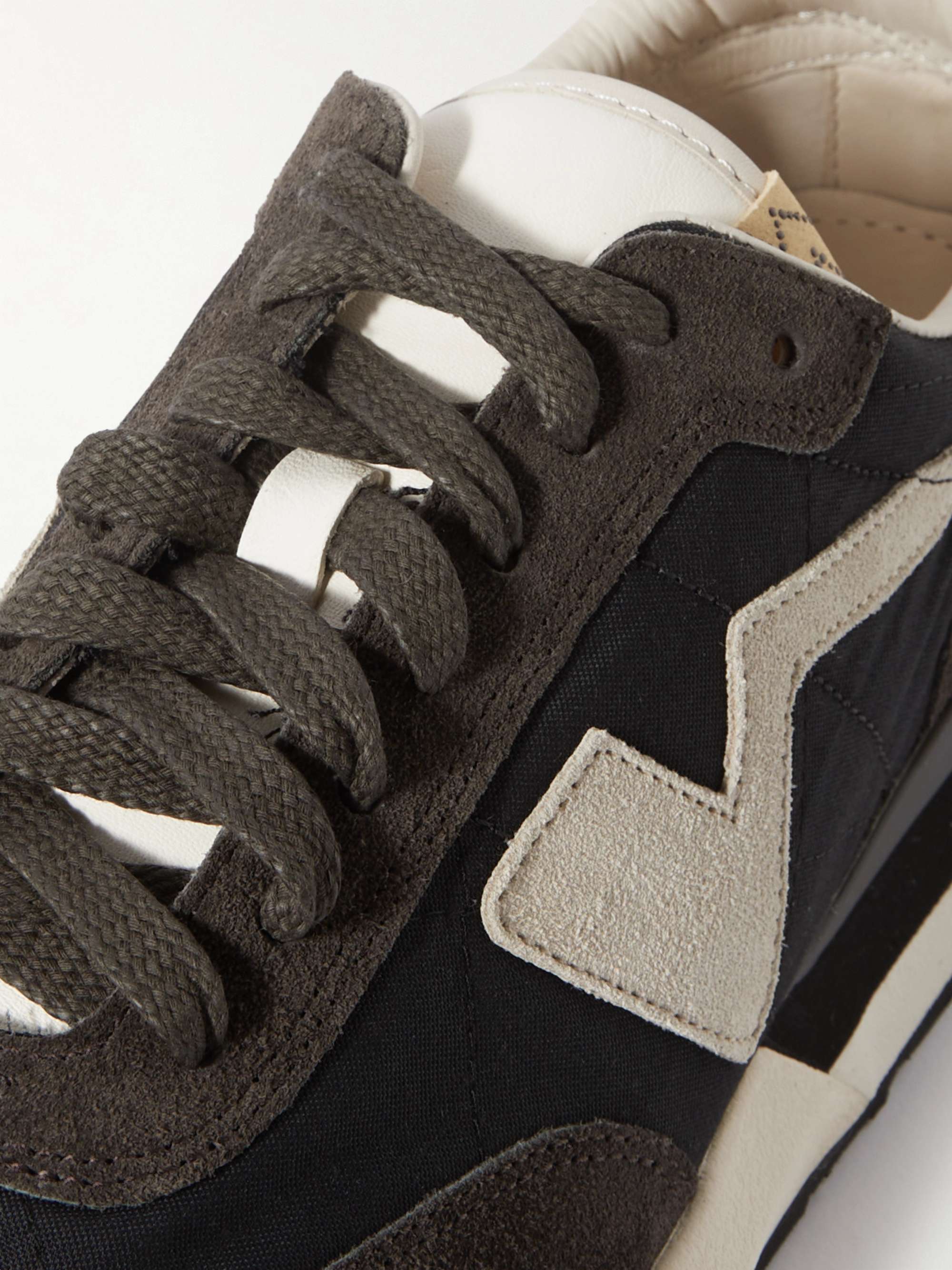 VISVIM FKT Runner Suede and Leather-Trimmed Nylon-Blend Sneakers
