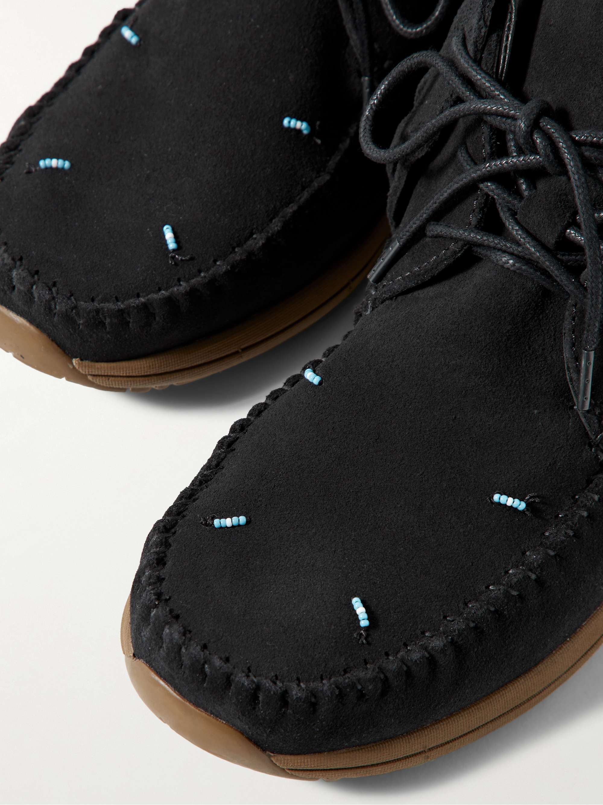 VISVIM FBT Shaman-Folk Fringed Beaded Suede Boots