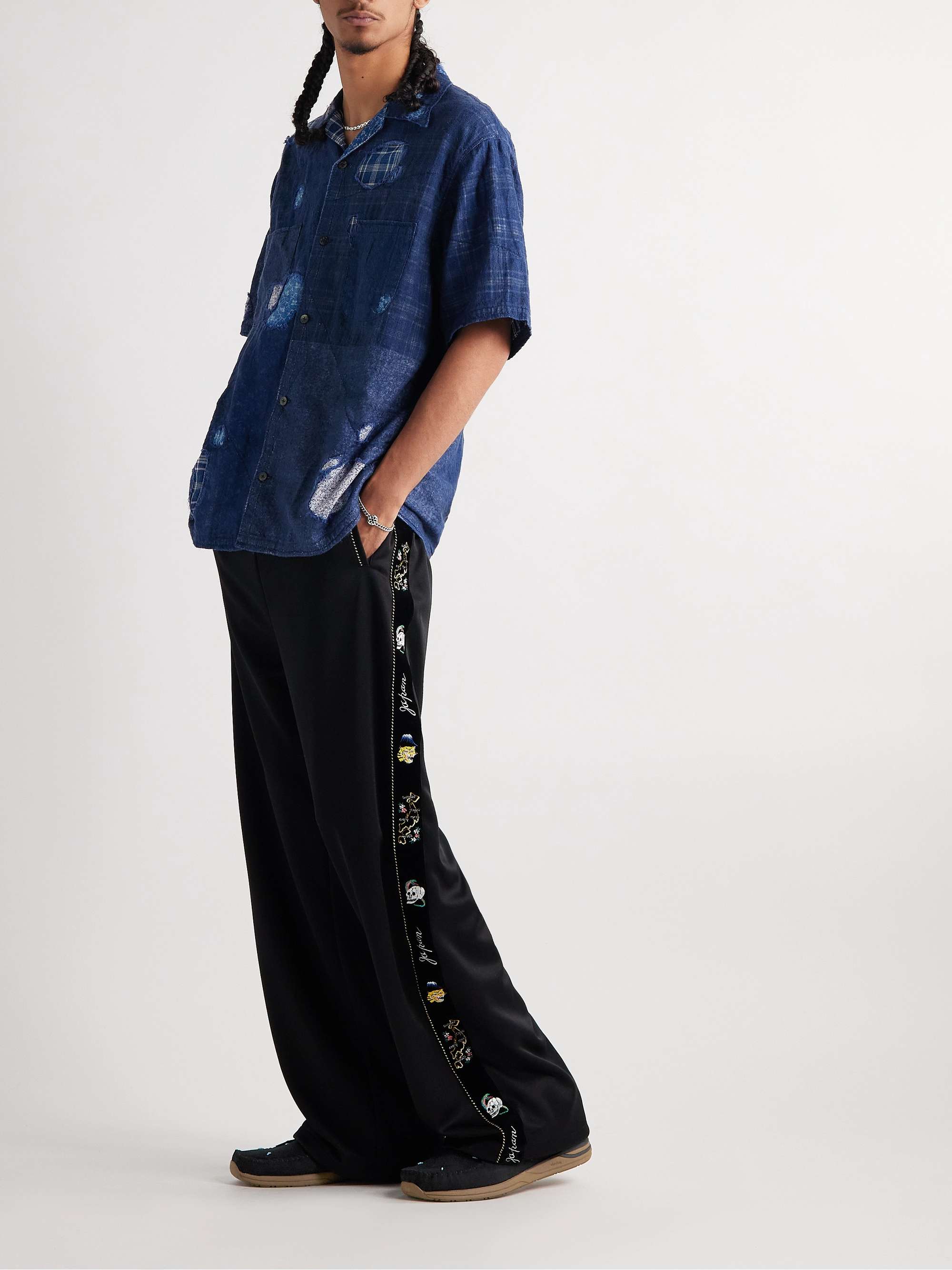 VISVIM FBT Shaman-Folk Fringed Beaded Suede Boots