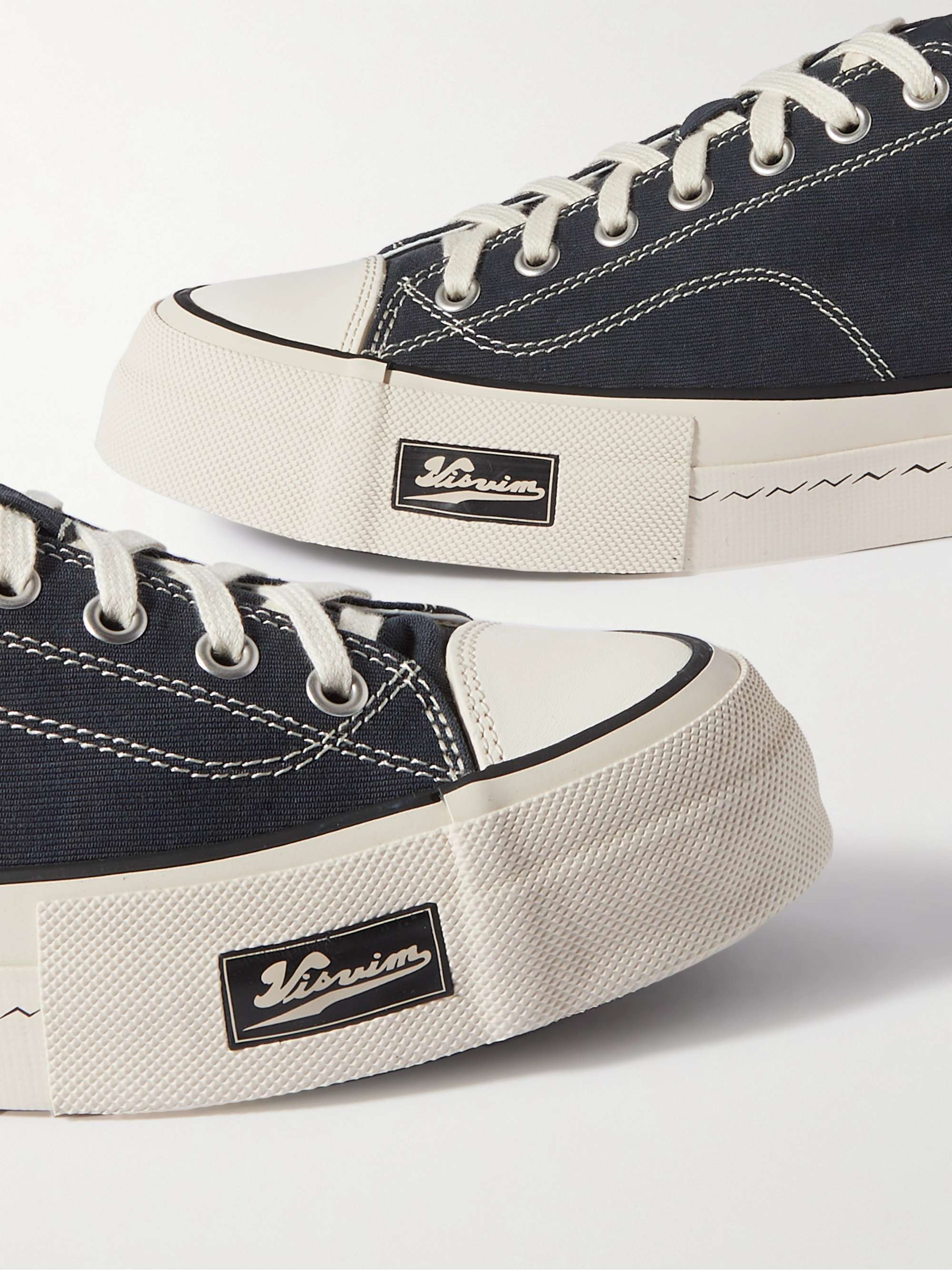 VISVIM Skagway Leather-Trimmed Canvas Sneakers