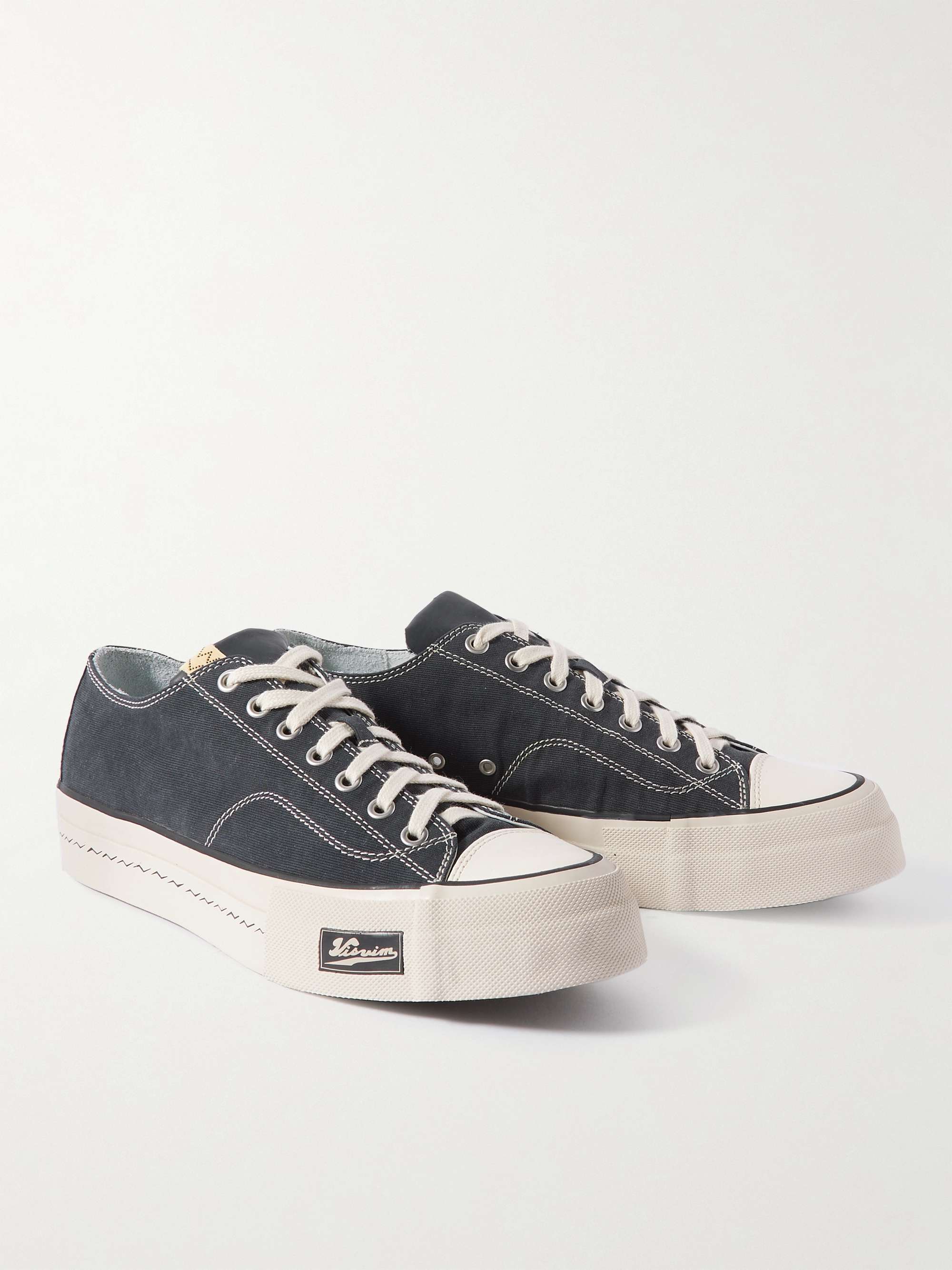 VISVIM Skagway Leather-Trimmed Canvas Sneakers