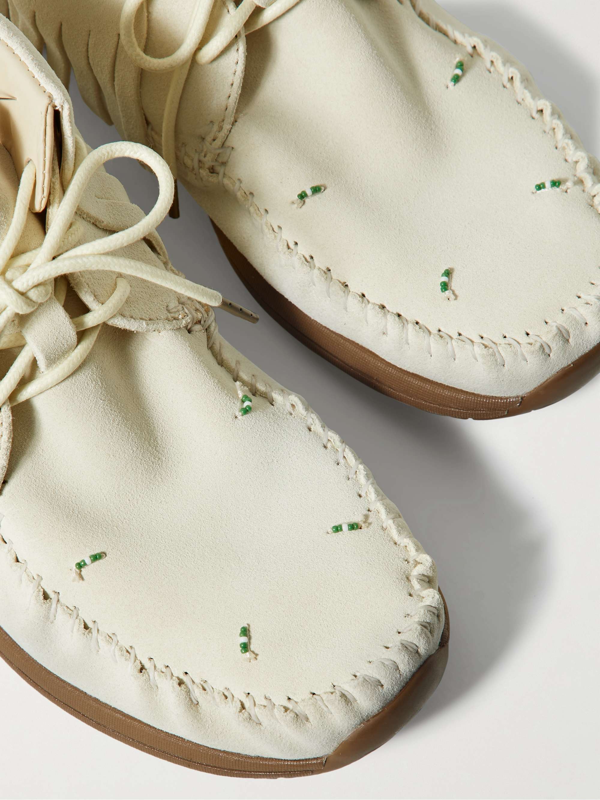 VISVIM FBT Shaman-Folk Fringed Beaded Suede Boots