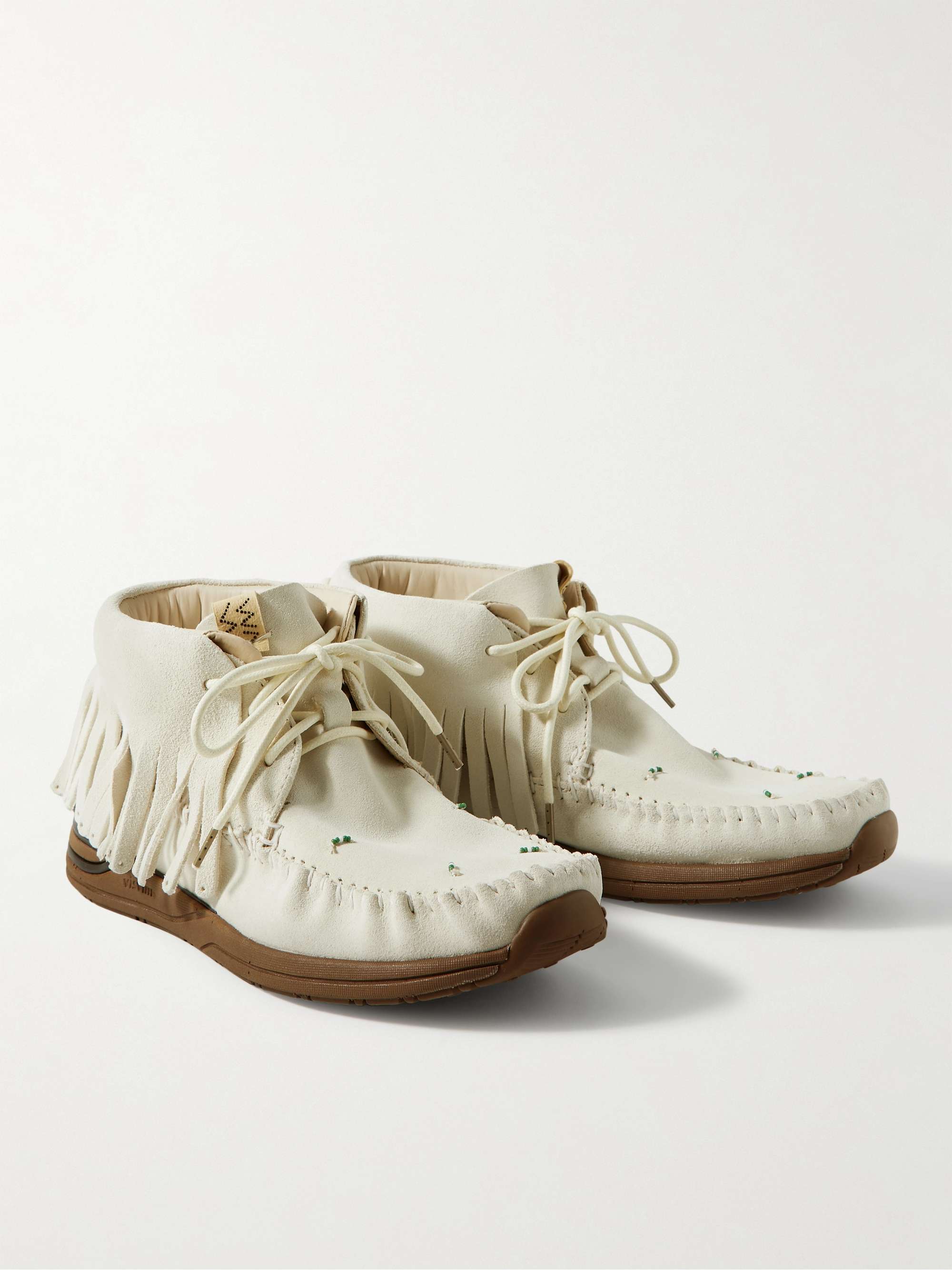 VISVIM FBT Shaman-Folk Fringed Beaded Suede Boots