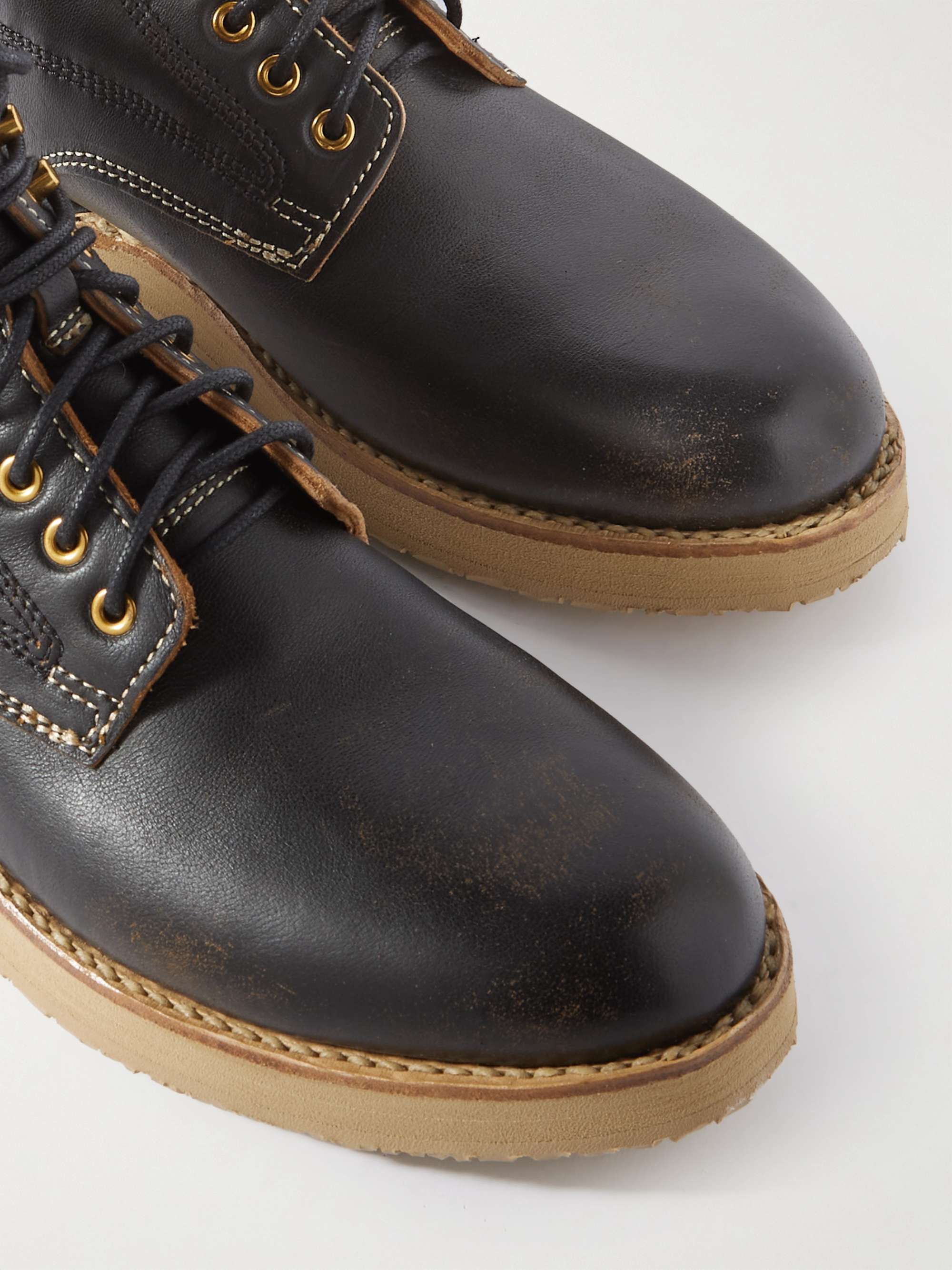 VISVIM Virgil Folk Leather Boots for Men | MR PORTER