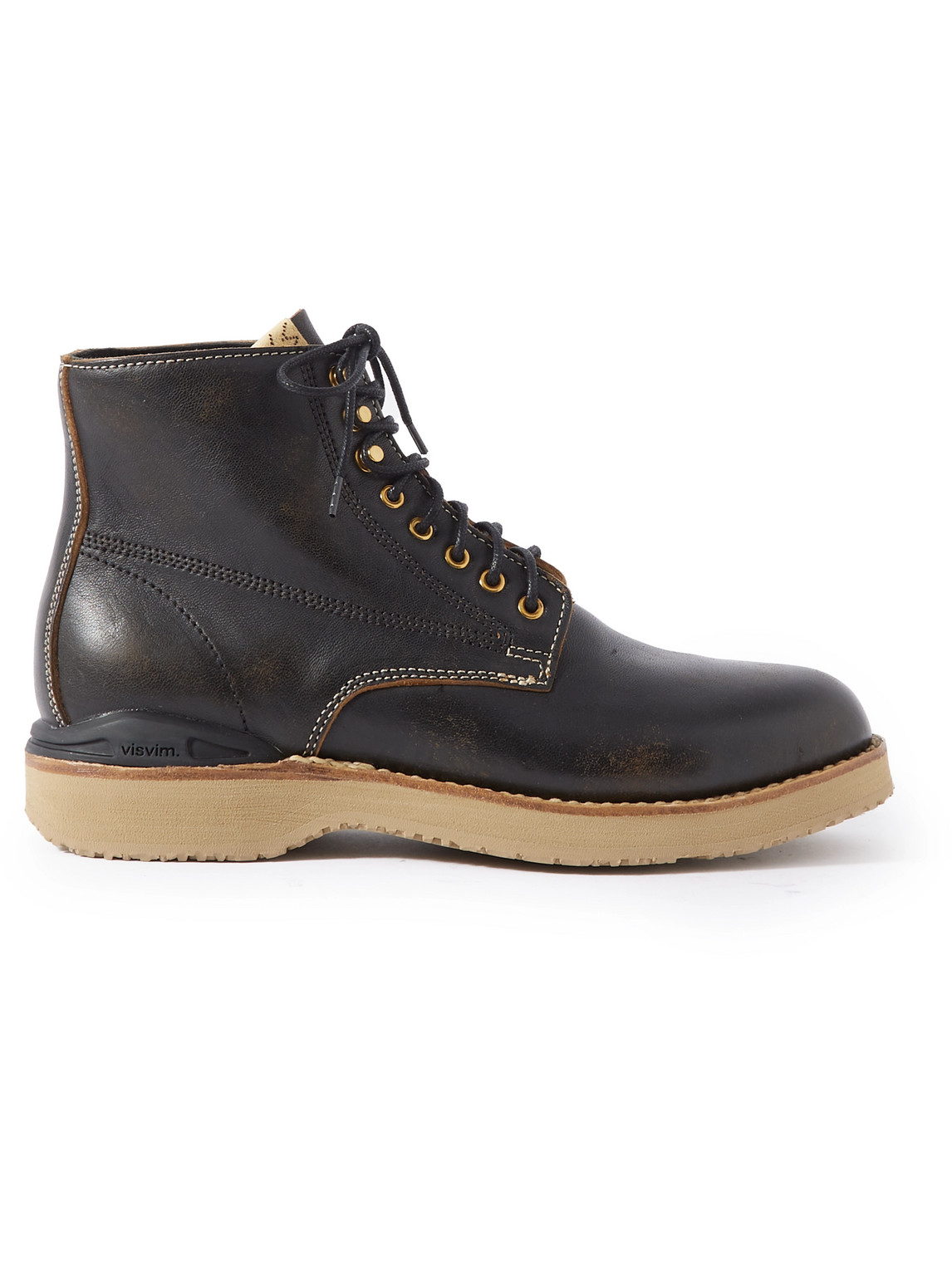 Visvim Virgil Folk Leather Boots In Black | ModeSens