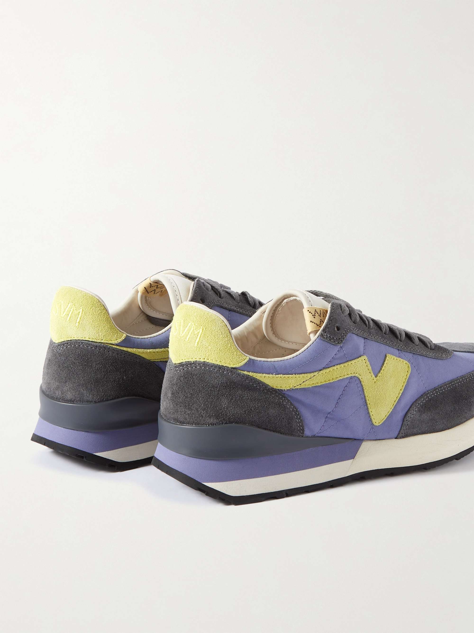 VISVIM FKT Runner Suede and Leather-Trimmed Nylon-Blend Sneakers