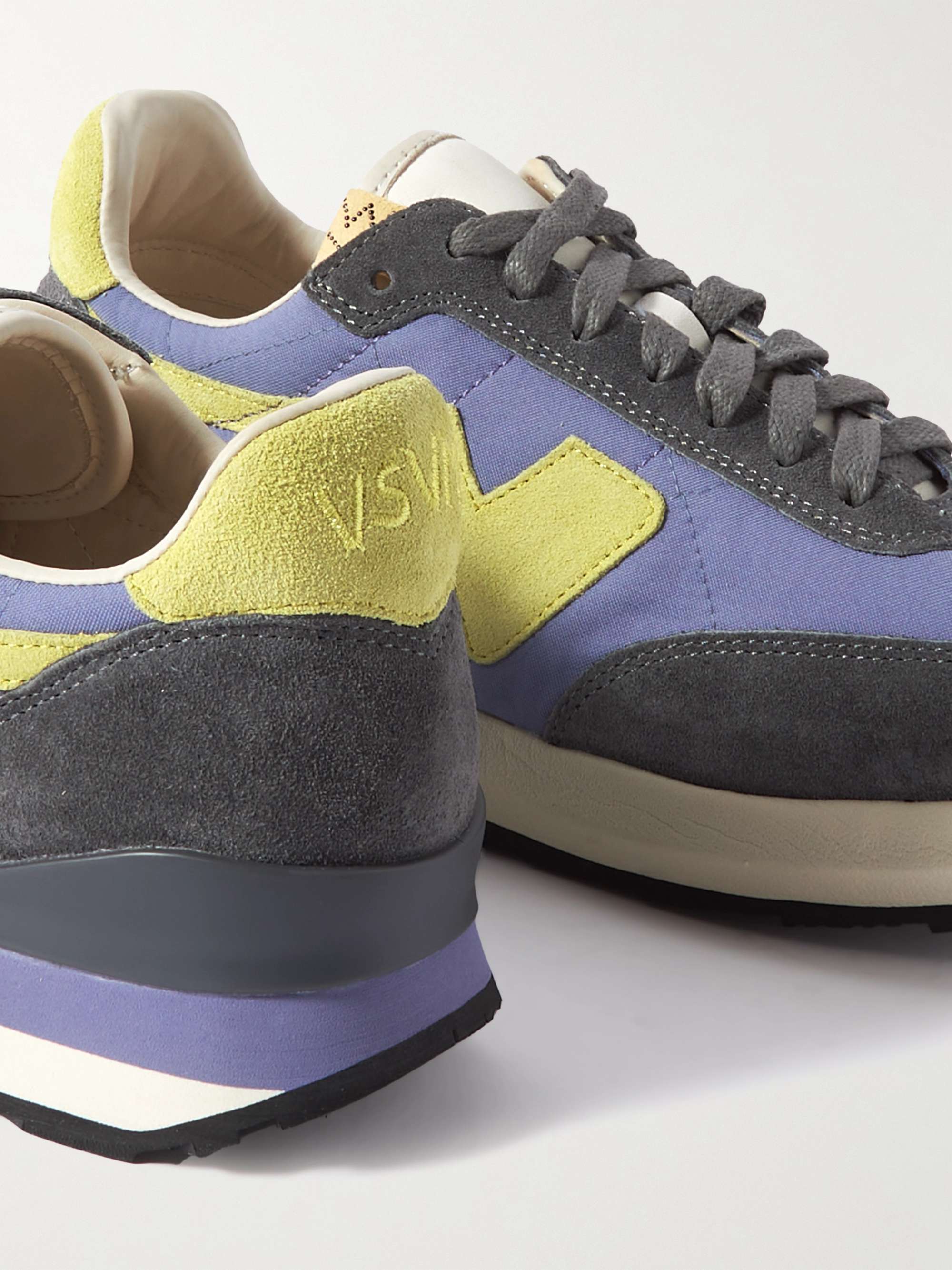 VISVIM FKT Runner Suede and Leather-Trimmed Nylon-Blend Sneakers