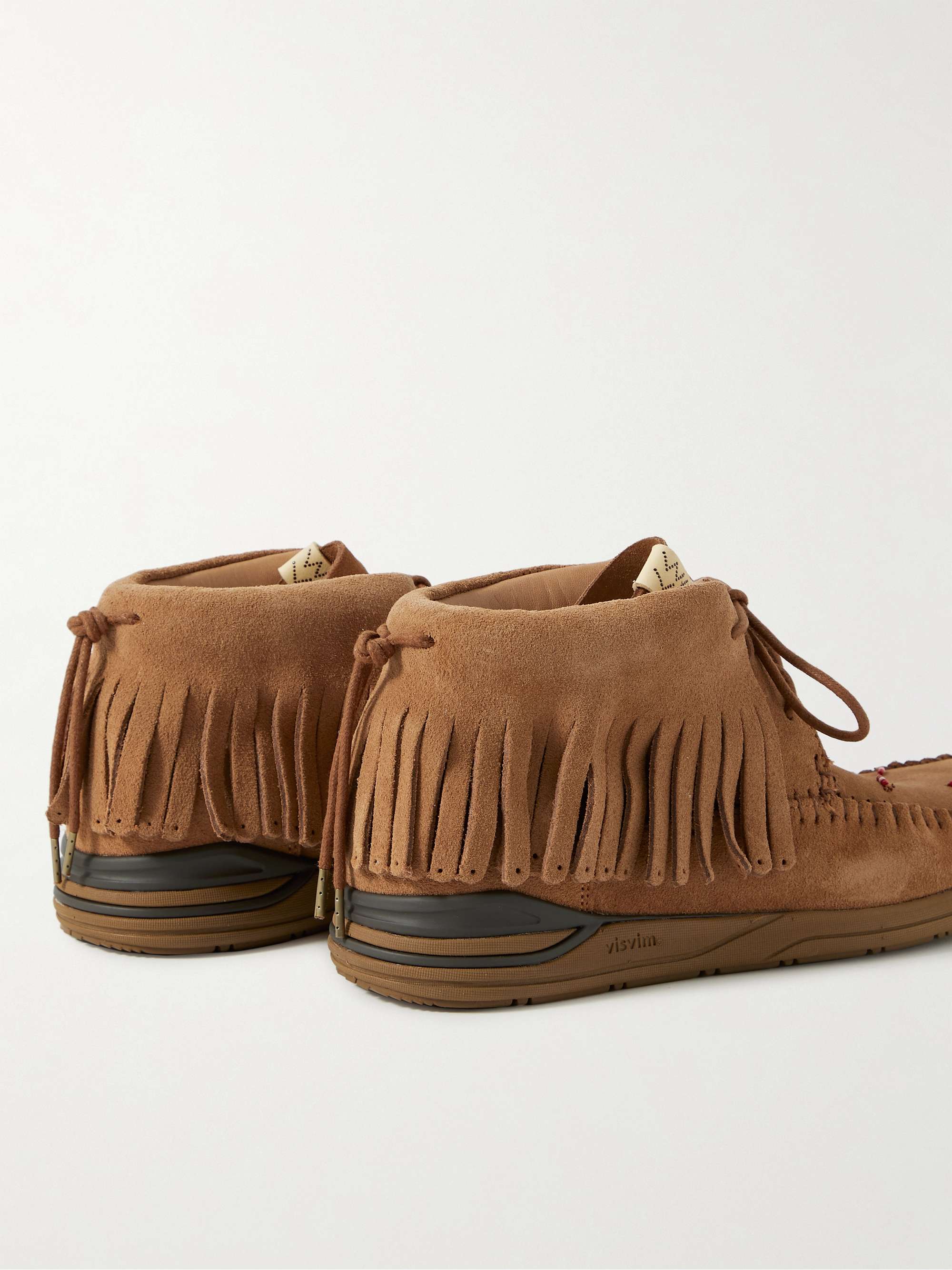 VISVIM FBT Shaman-Folk Fringed Beaded Suede Boots