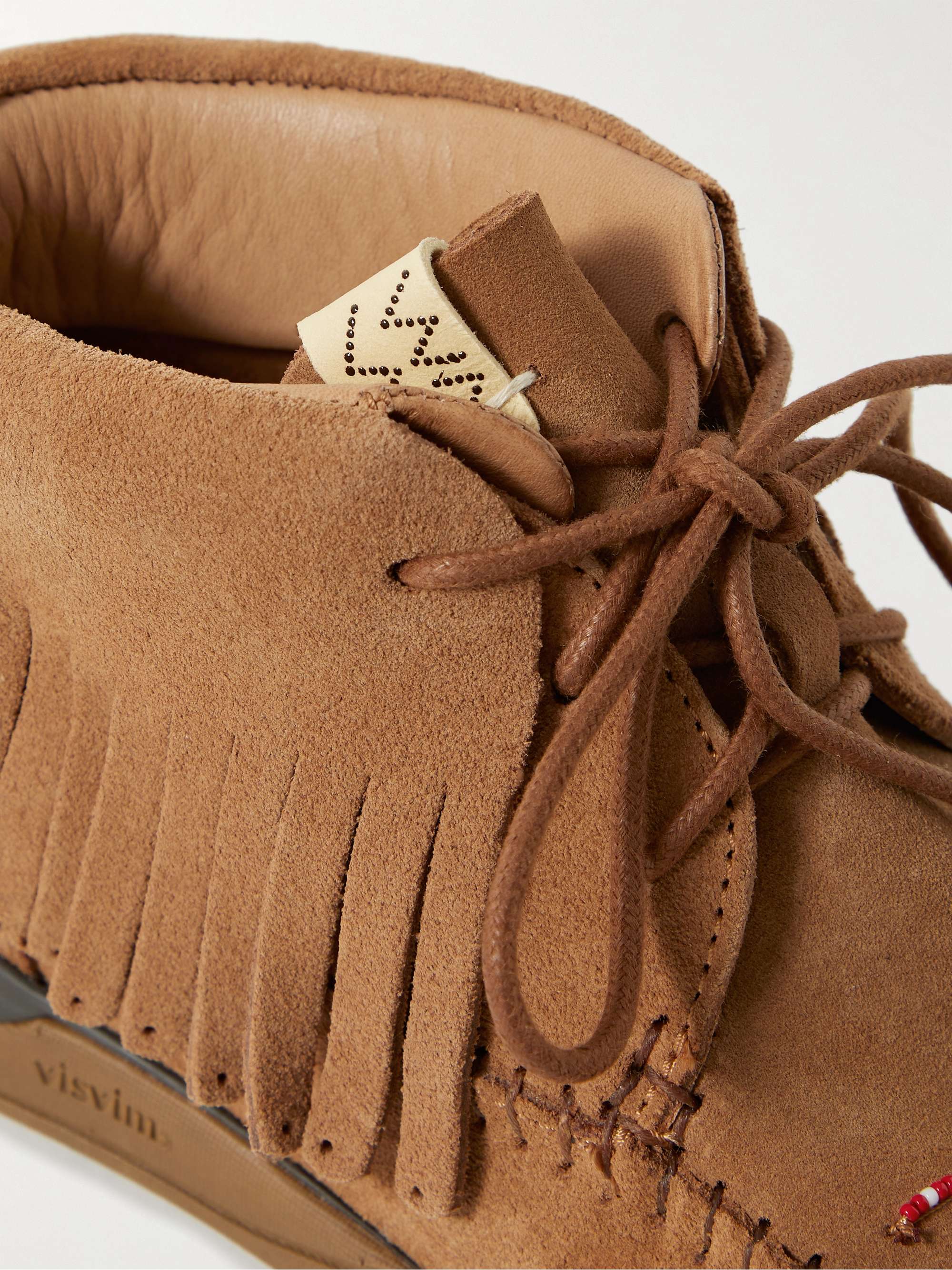 VISVIM FBT Shaman-Folk Fringed Beaded Suede Boots