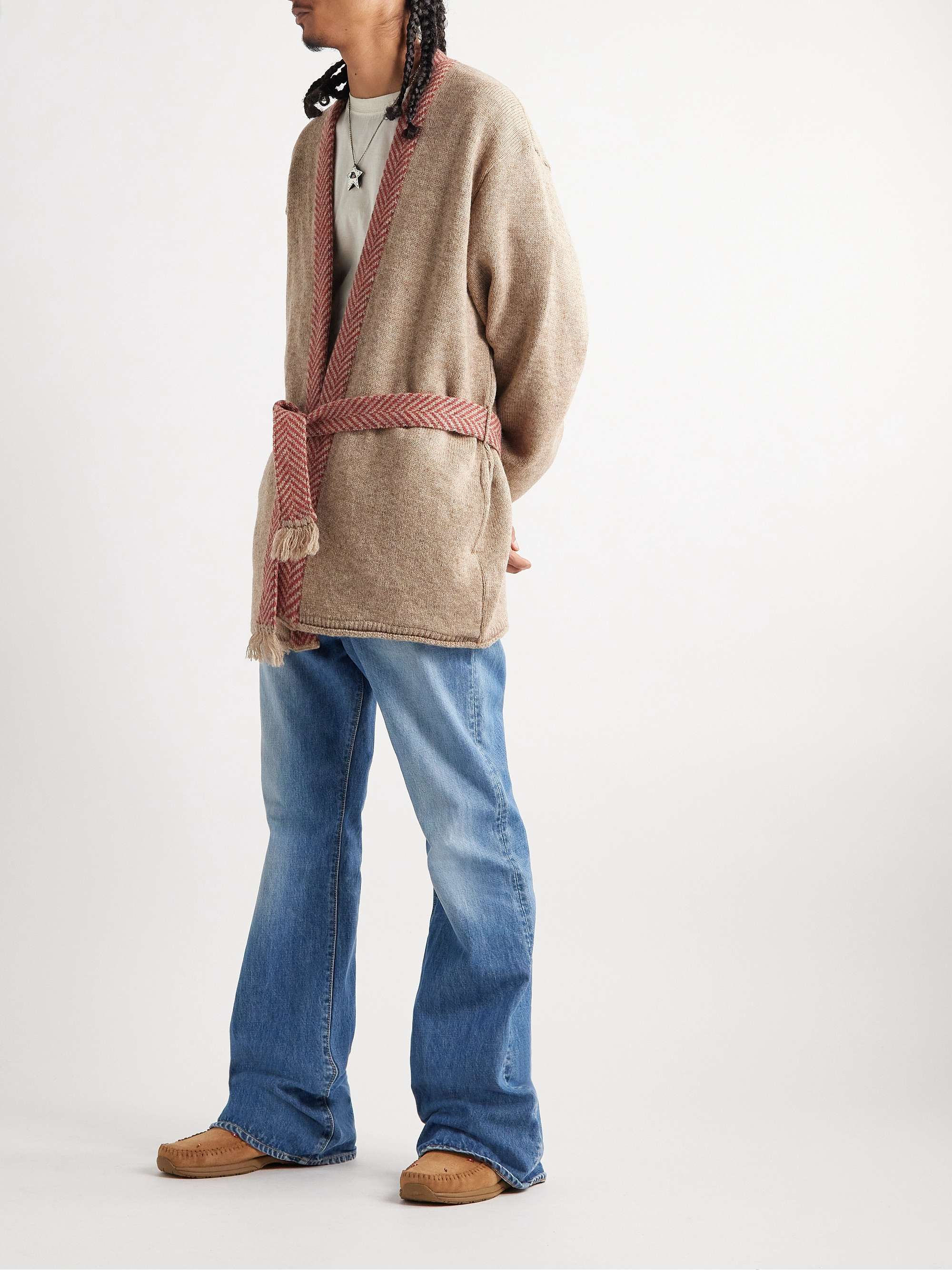 VISVIM FBT Shaman-Folk Fringed Beaded Suede Boots