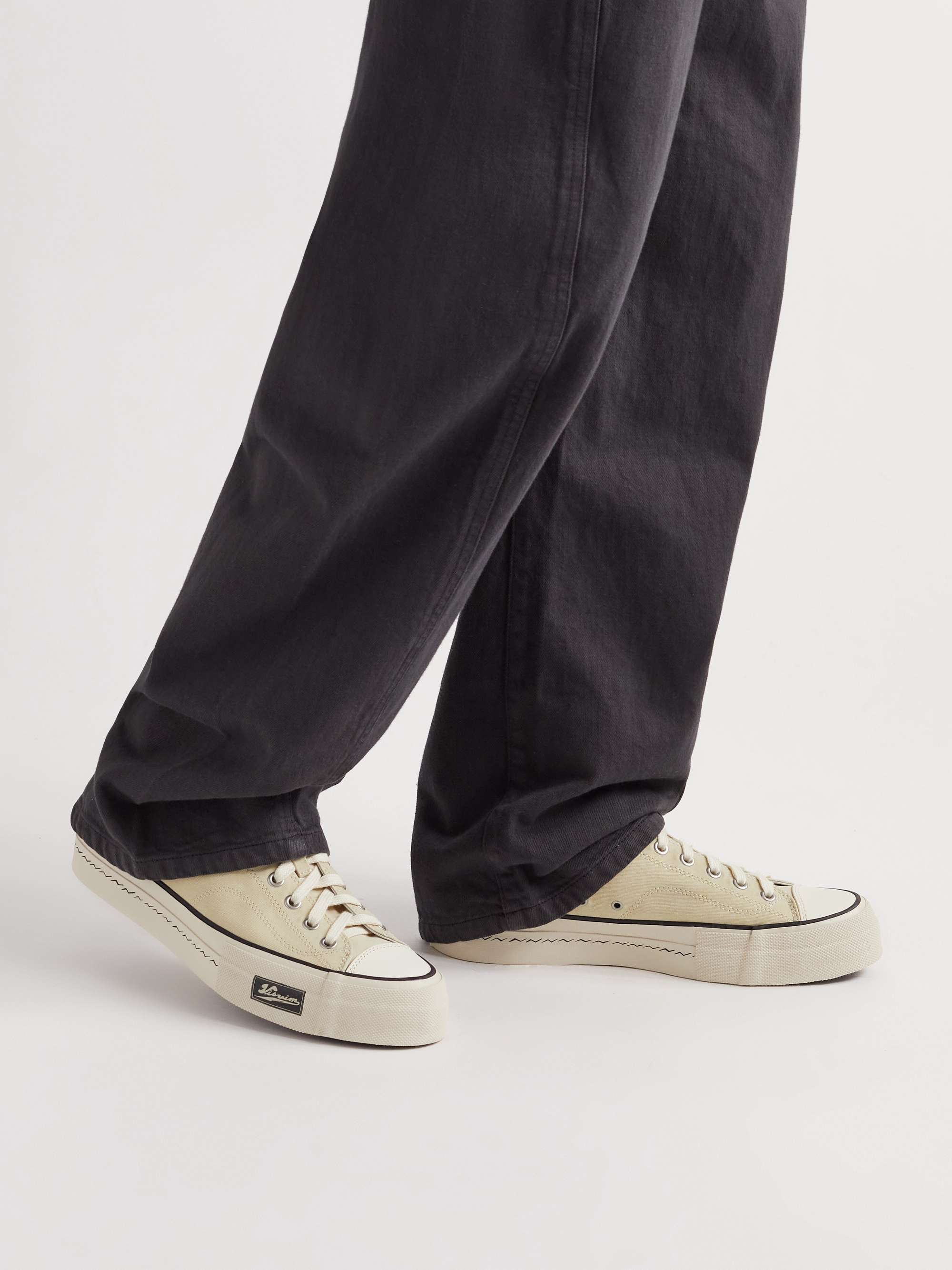 VISVIM Skagway Leather-Trimmed Canvas Sneakers