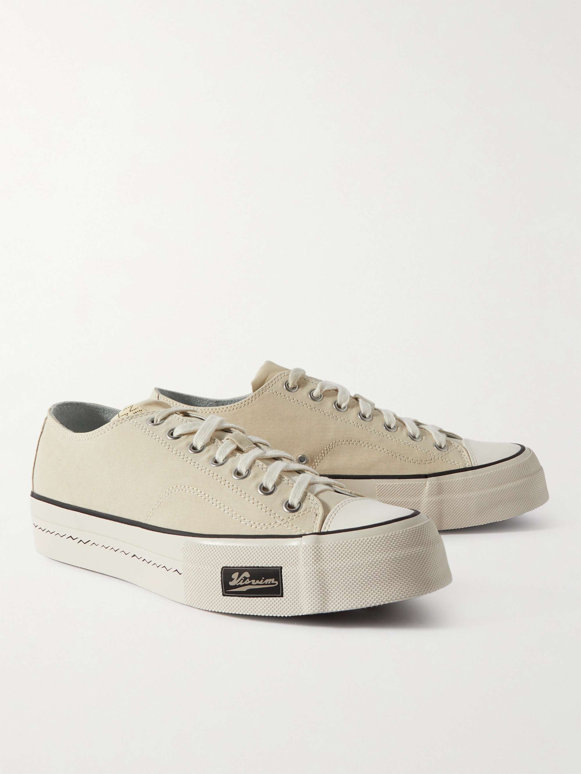 VISVIM Skagway Leather-Trimmed Canvas Sneakers